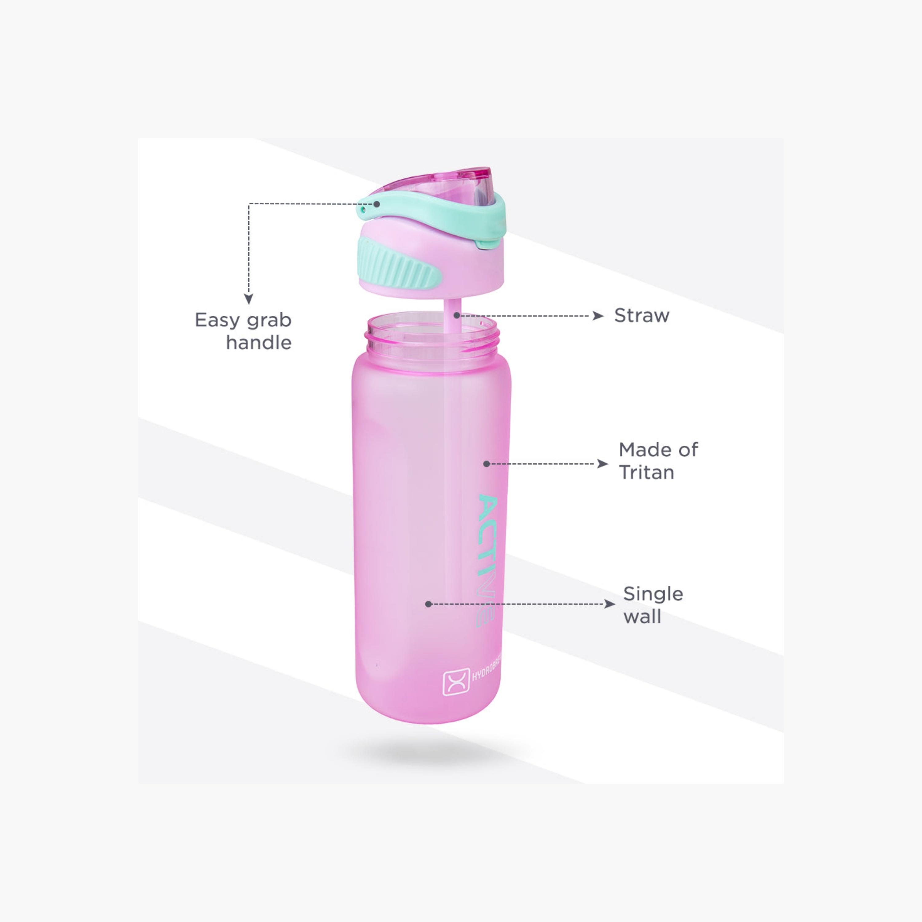 قارورة مياه تريتان سادة بفوهة ومقبض من هايدروبرو - 1 لتر-school-waterbottles-image-5