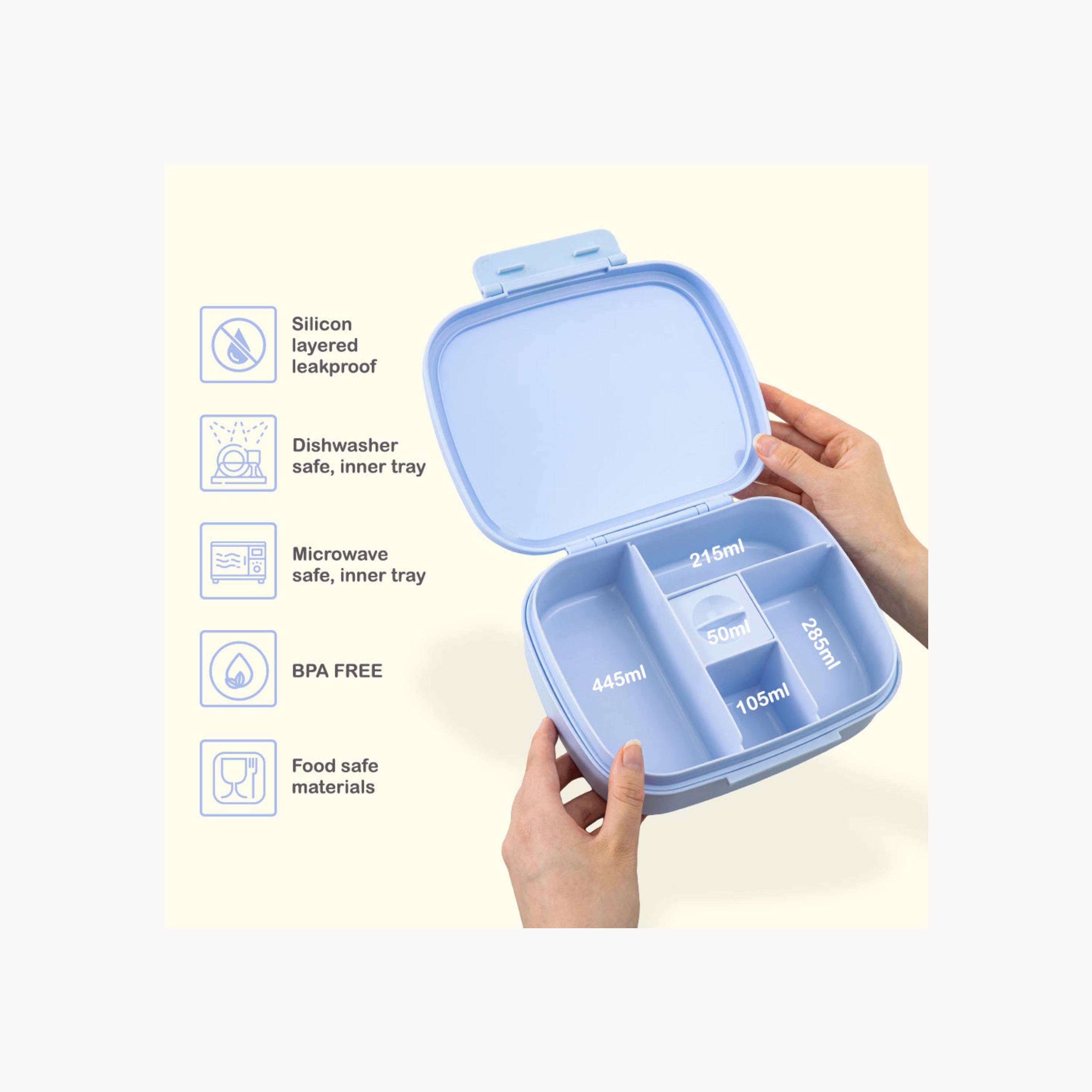 علبة غداء بينتو من هايدروبرو بخمسة أقسام، سعة 1100 مل-school-lunchessentials-lunchboxes-image-4