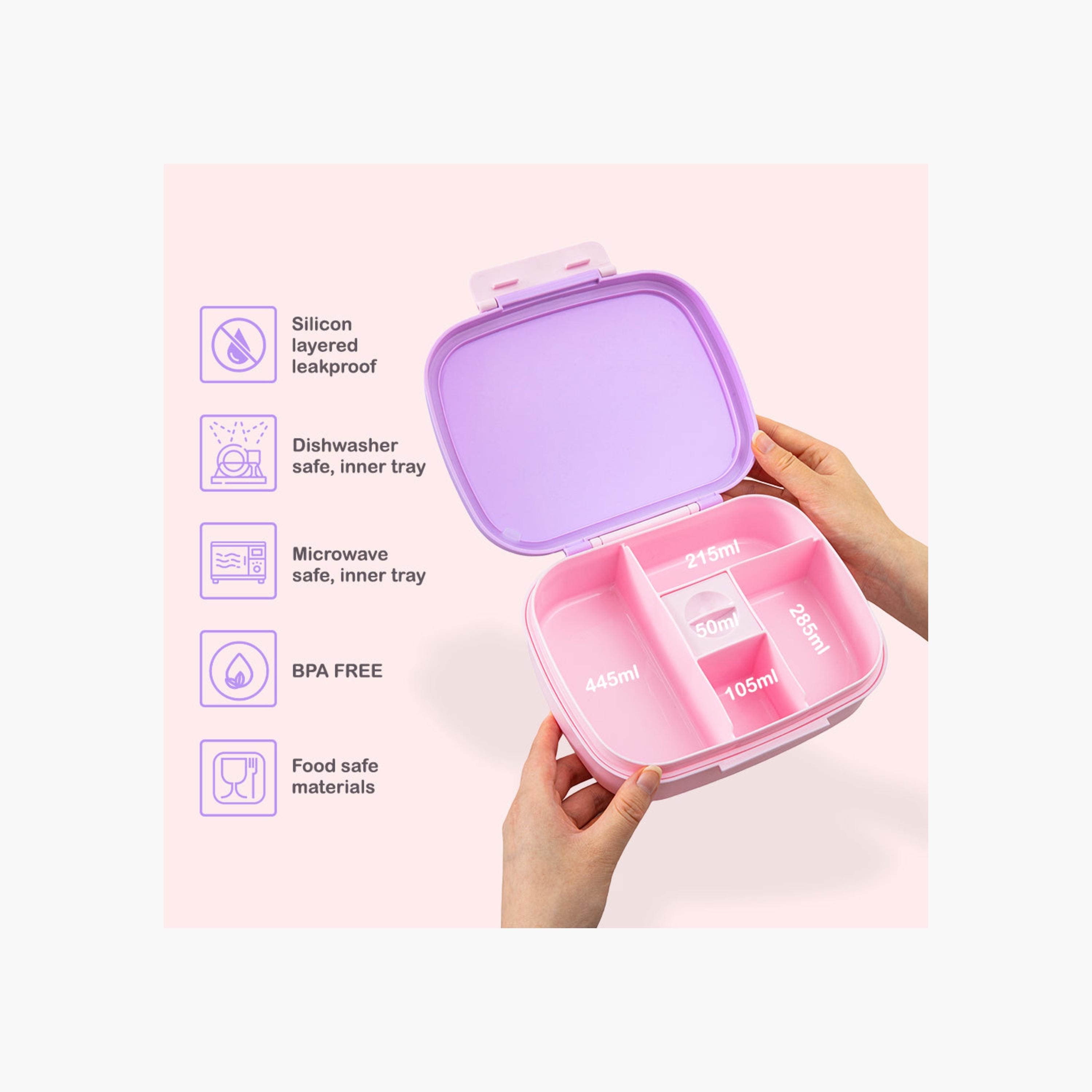علبة غداء بينتو من هايدروبرو بخمسة أقسام، سعة 1100 مل-school-lunchessentials-lunchboxes-image-2