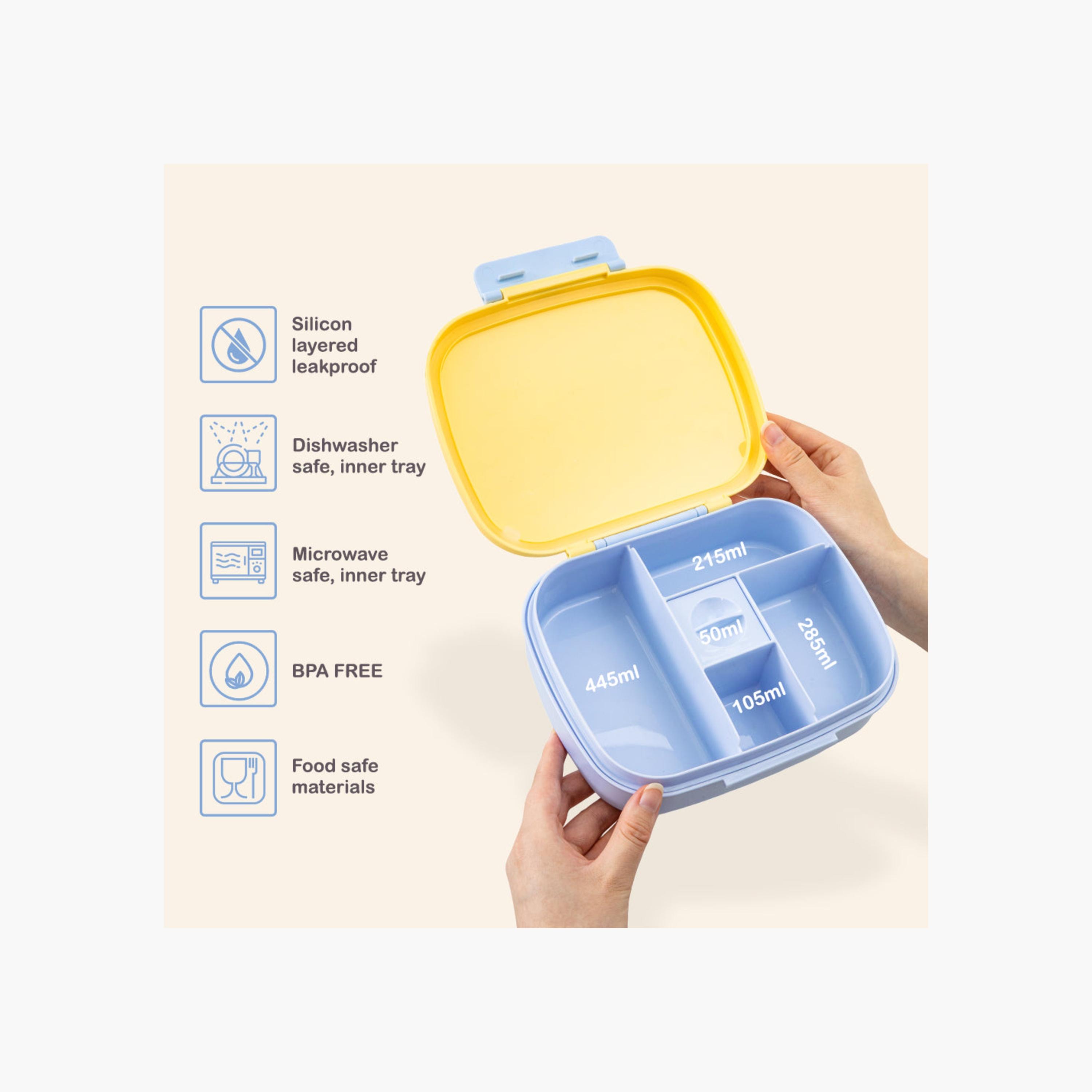 علبة غداء بينتو من هايدروبرو بخمسة أقسام، سعة 1100 مل-school-lunchessentials-lunchboxes-image-5