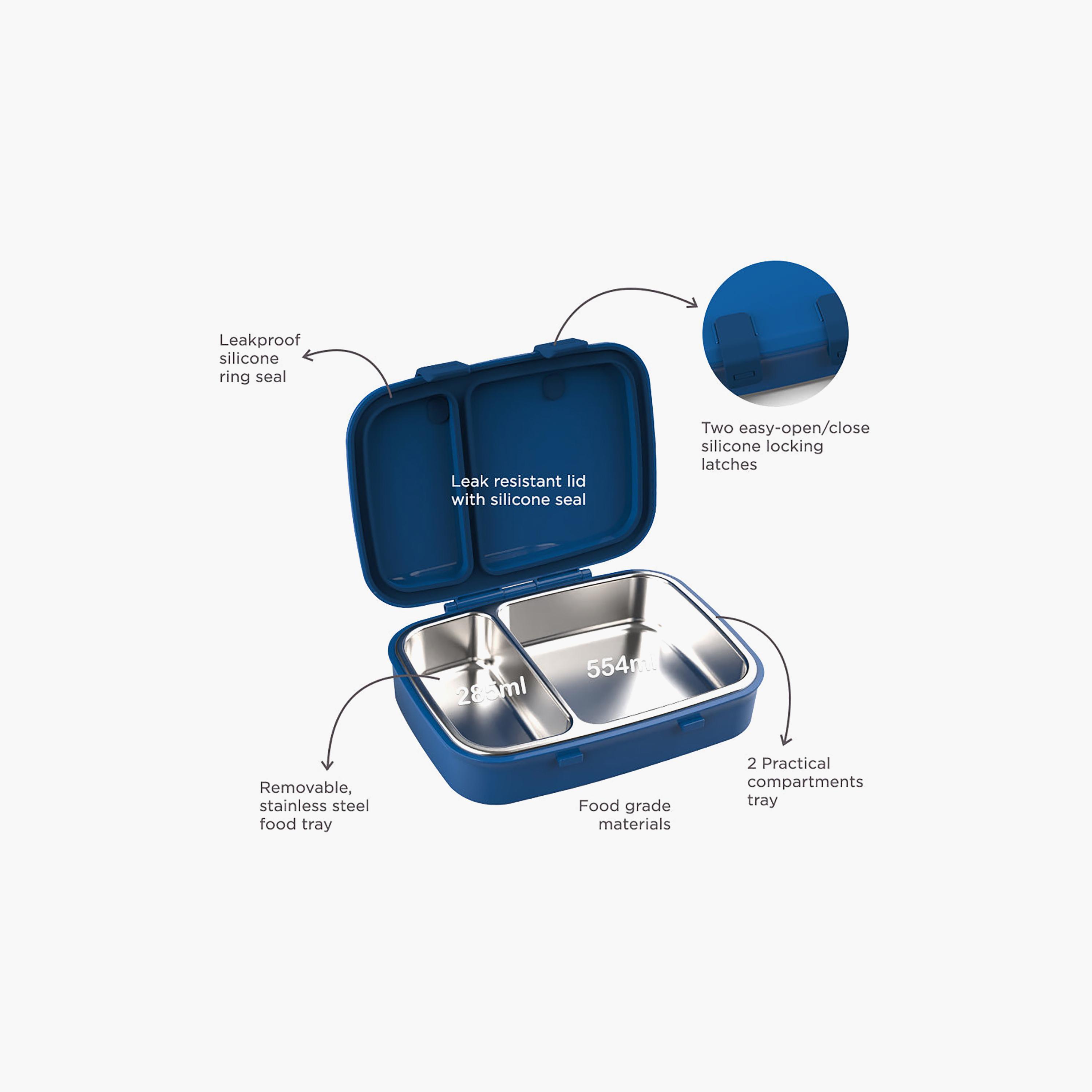 علبة غداء بينتو من الفولاذ المقاوم للصدأ من هيدروبرو، ذات حجرتين-school-lunchessentials-lunchboxes-image-4