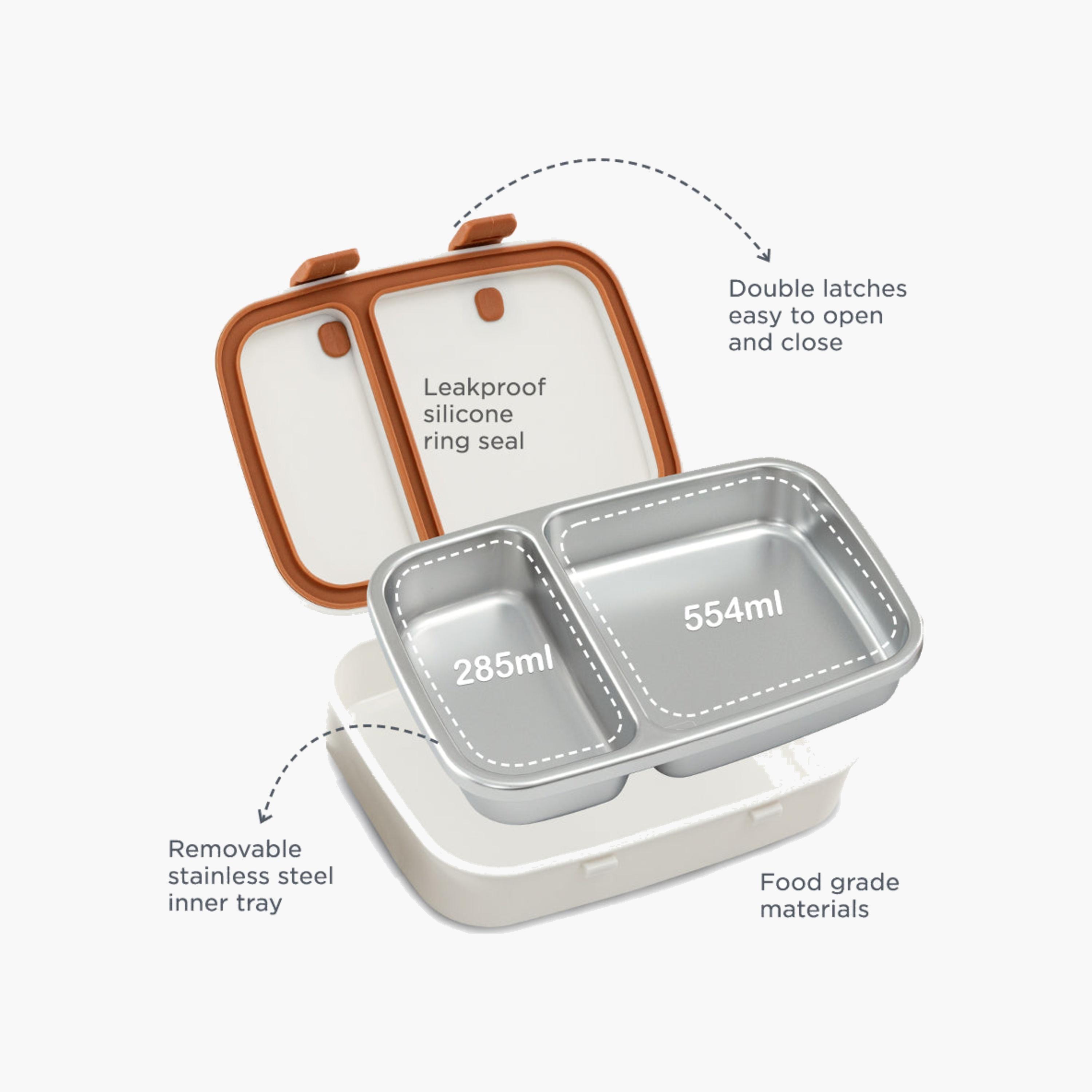 علبة غداء بينتو من الفولاذ المقاوم للصدأ من هيدروبرو، ذات حجرتين-school-lunchessentials-lunchboxes-image-5