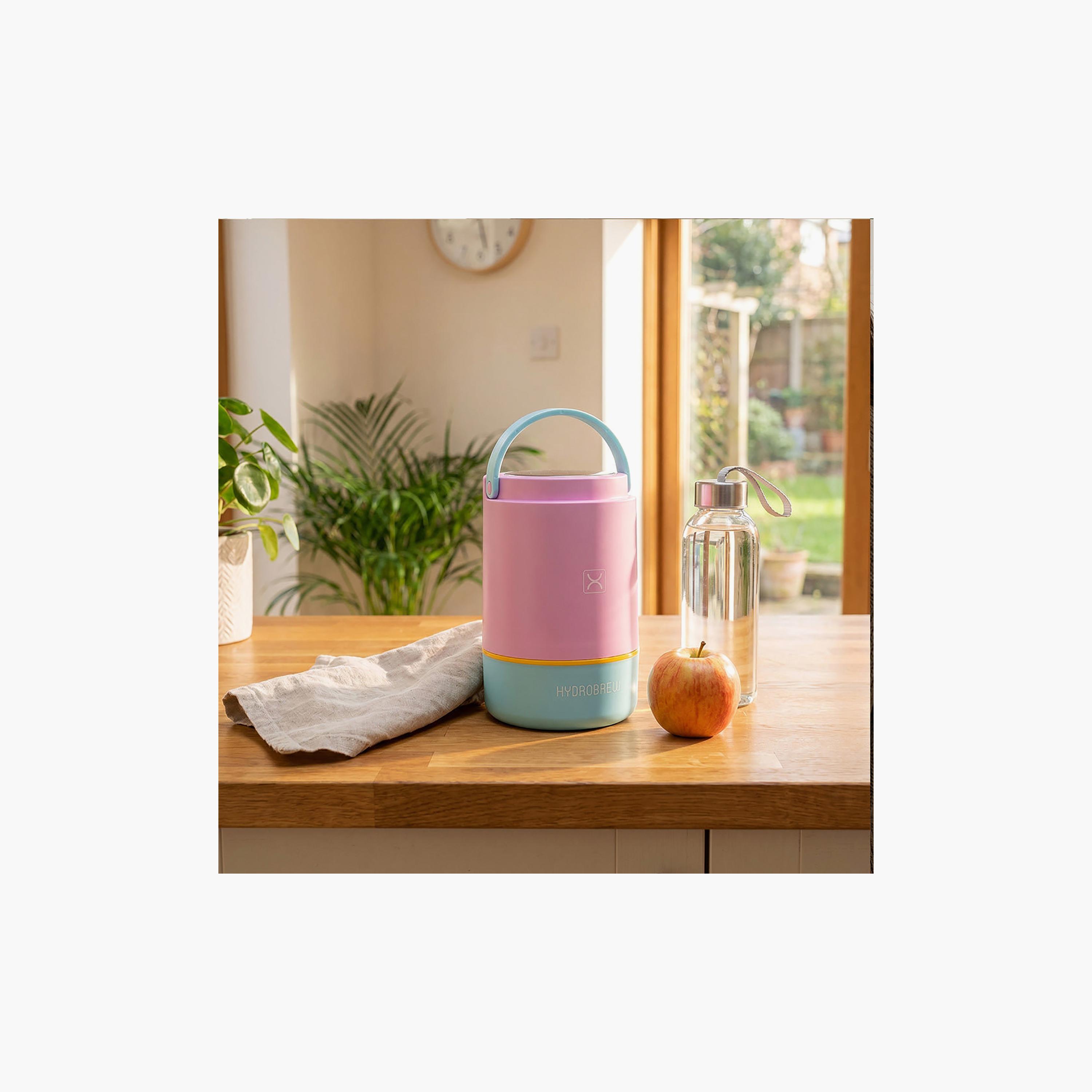 علبة غداء ثلاثية الطبقات من الفولاذ المقاوم للصدأ من هيدروبرو مع ملعقة-school-lunchessentials-lunchboxes-image-2
