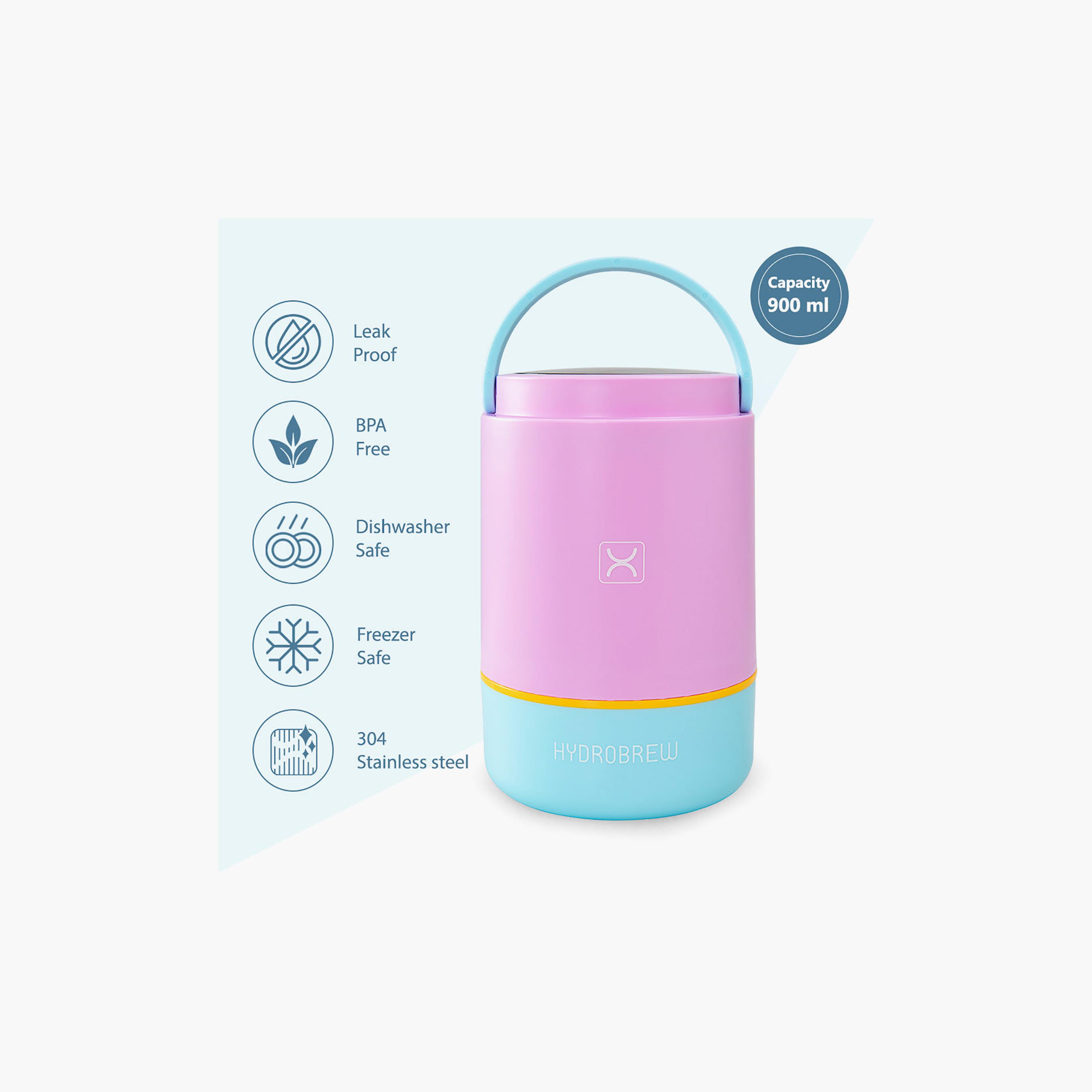علبة غداء ثلاثية الطبقات من الفولاذ المقاوم للصدأ من هيدروبرو مع ملعقة-school-lunchessentials-lunchboxes-image-4