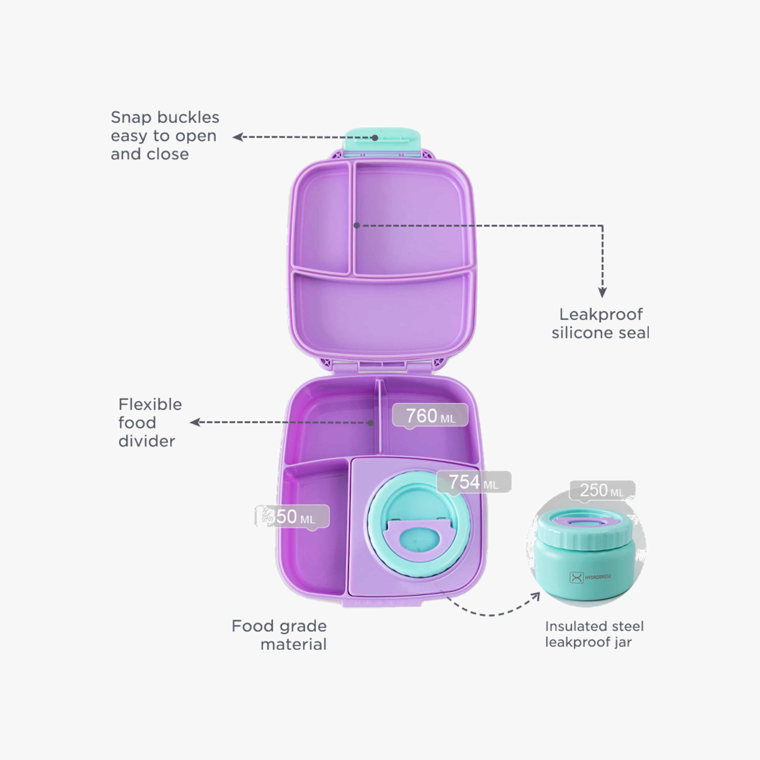 علبة غداء هايدروبرو ميجا فليكس بينتو مع زجاجة ماء معزولة مزودة بمفتاح للشرب-school-lunchessentials-lunchboxes-image-2