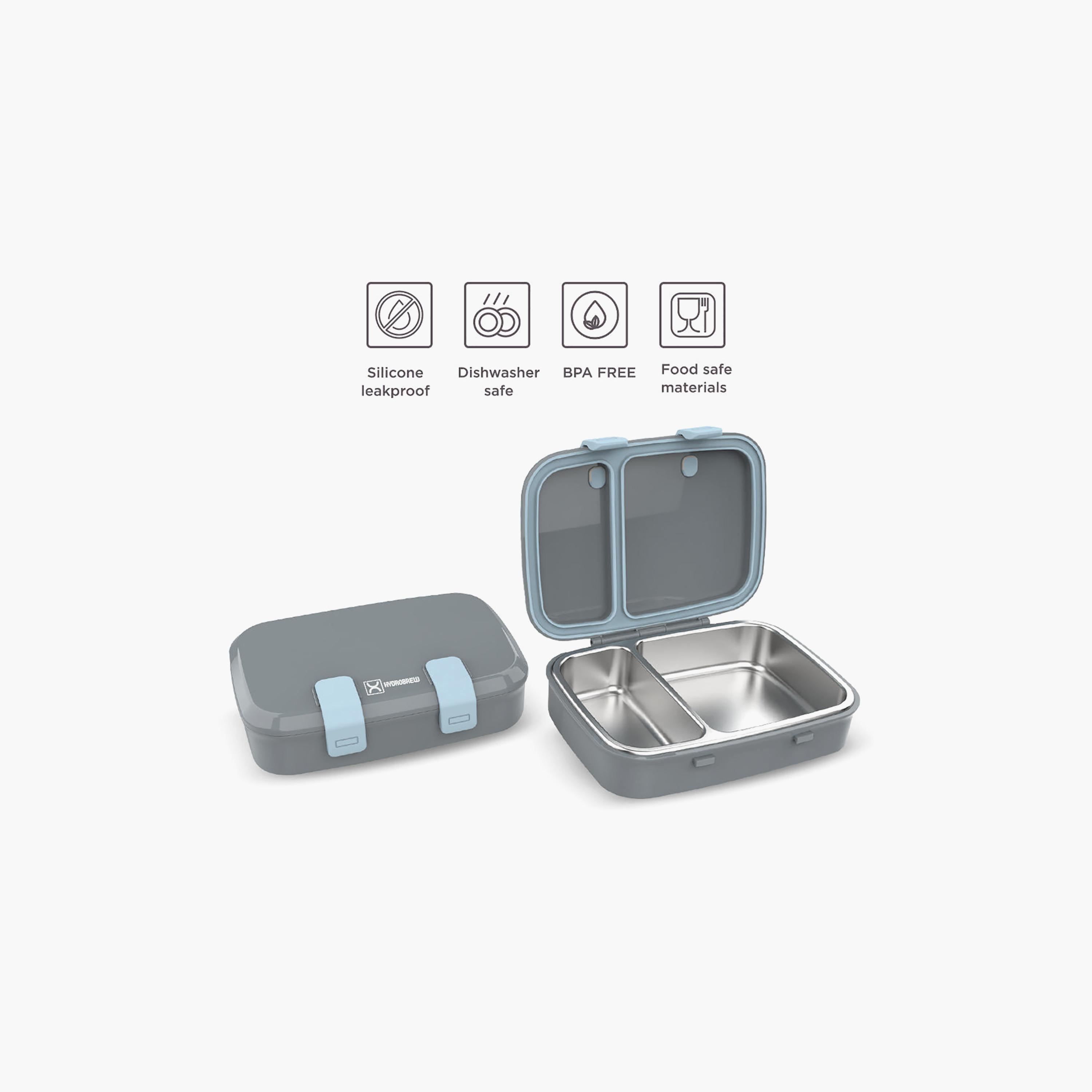 علبة غداء بينتو من الفولاذ الصلب من هيدروبرو مع زجاجة ماء معزولة بمفتاح للشرب-school-lunchessentials-lunchboxes-image-4