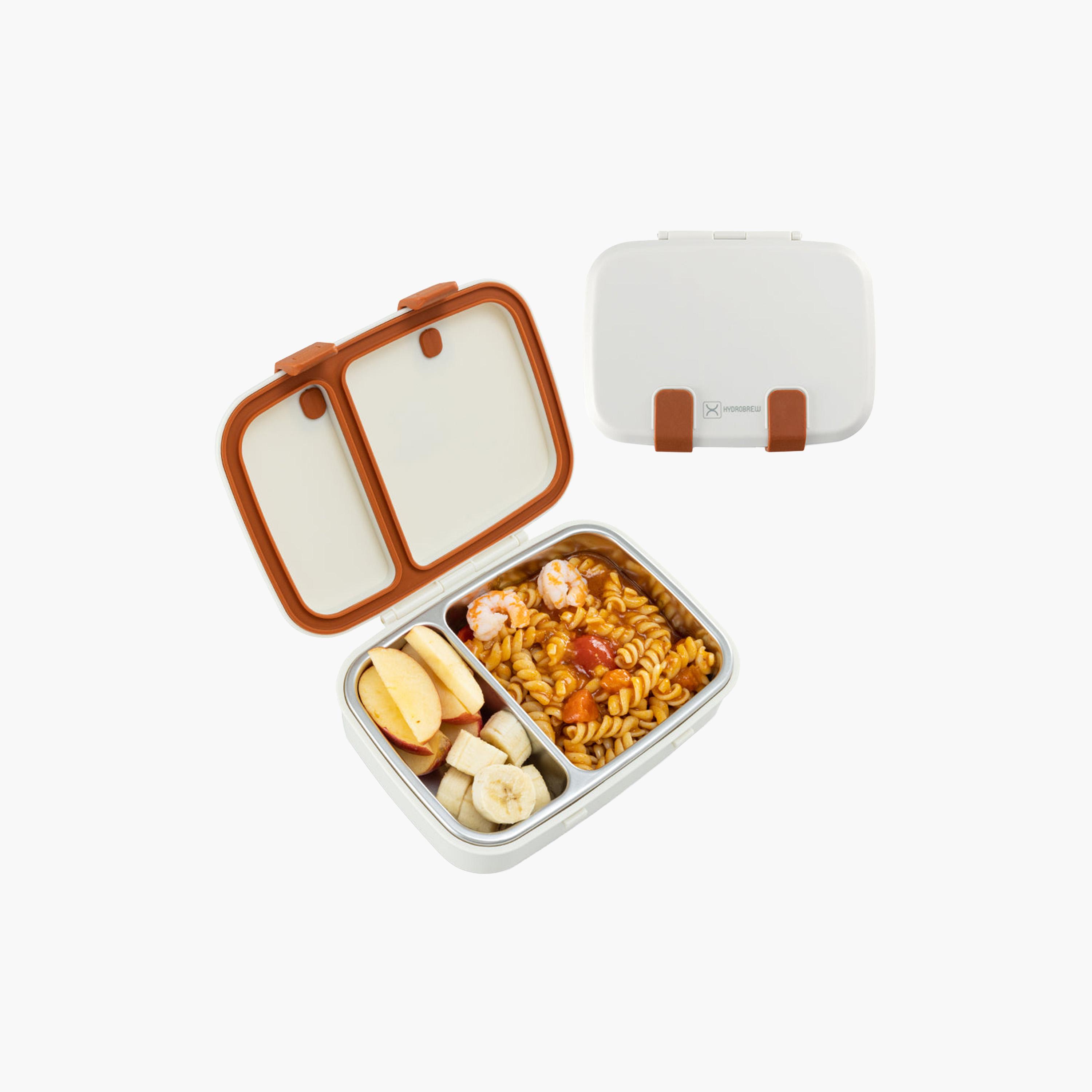 علبة غداء بينتو من الفولاذ الصلب من هيدروبرو مع زجاجة ماء معزولة بمفتاح للشرب-school-lunchessentials-lunchboxes-image-1