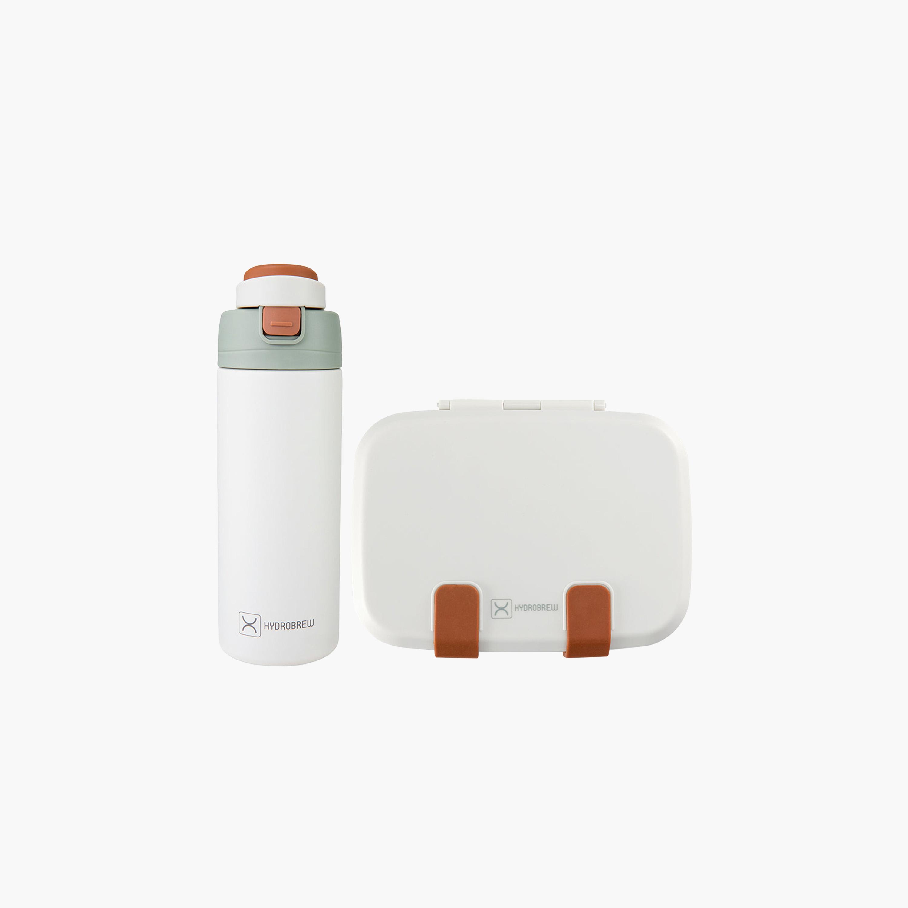 علبة غداء بينتو من الفولاذ الصلب من هيدروبرو مع زجاجة ماء معزولة بمفتاح للشرب-school-lunchessentials-lunchboxes-image-3