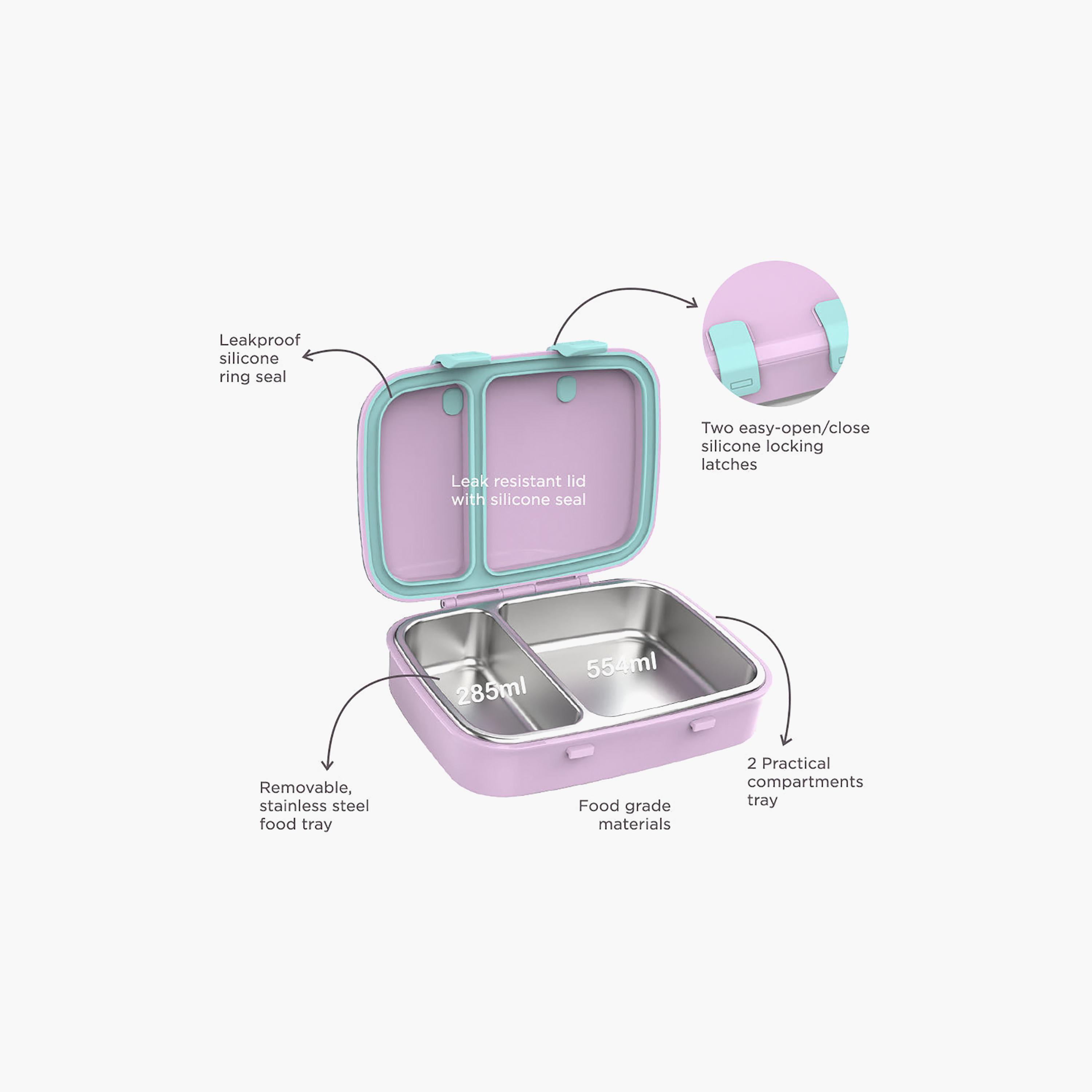 علبة غداء بينتو من الفولاذ الصلب من هيدروبرو مع زجاجة ماء معزولة بمفتاح للشرب-school-lunchessentials-lunchboxes-image-5