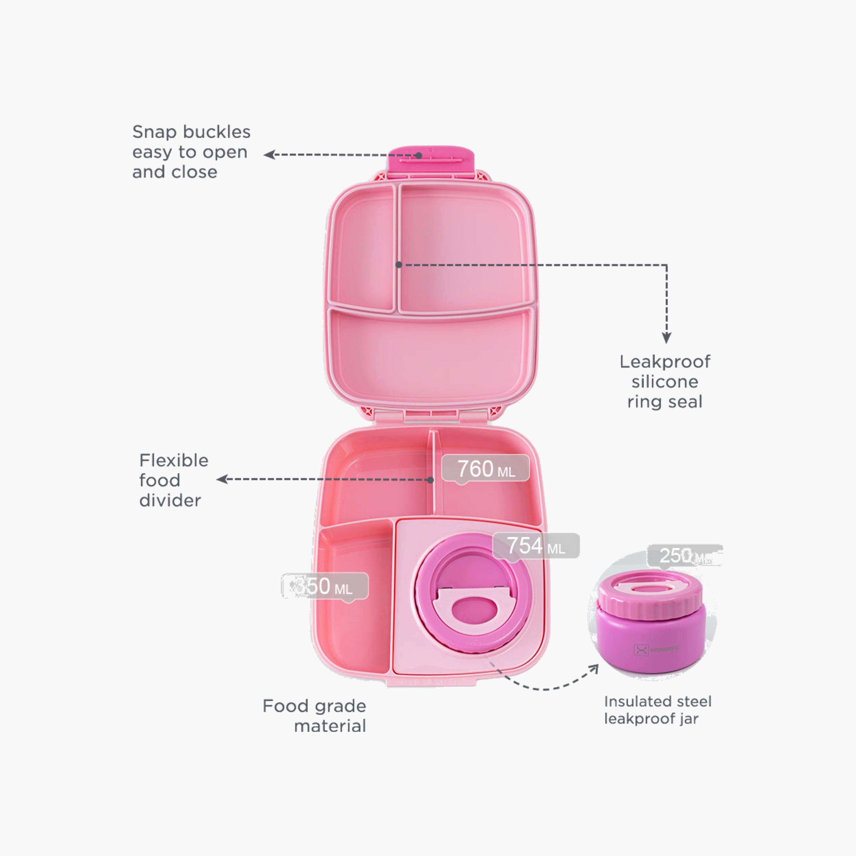 علبة غداء هايدروبرو ميجا فليكس بينتو مع زجاجة ماء مزودة بمفتاح للشرب-school-lunchessentials-lunchboxes-image-3