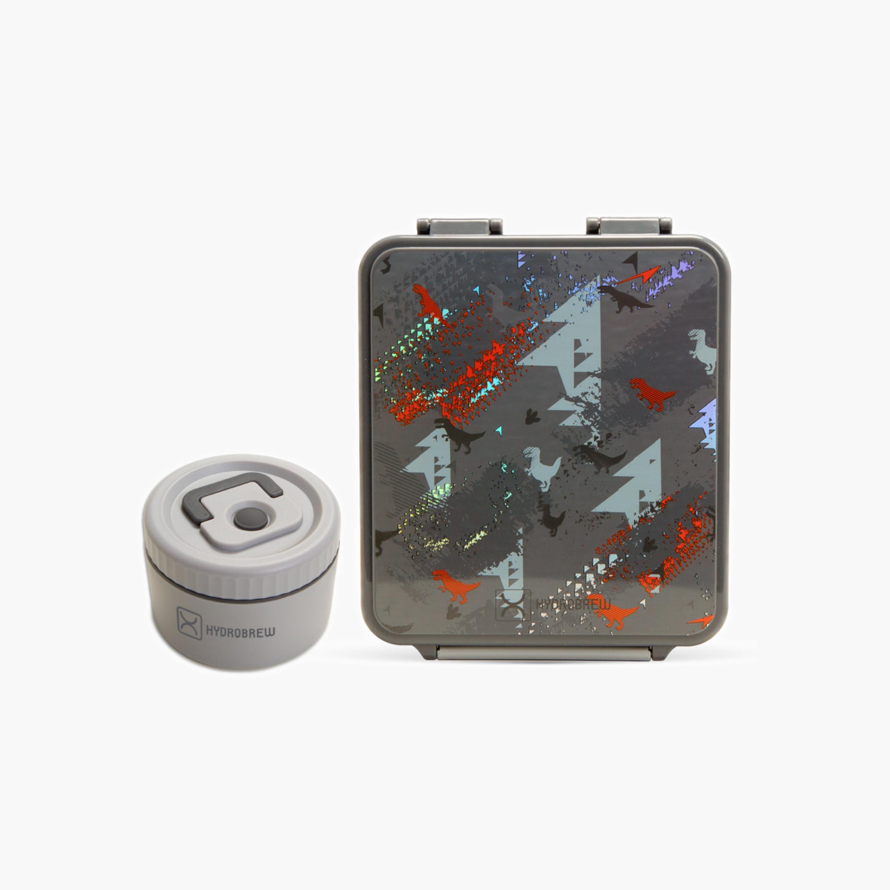 علبة بينتو مطبوعة بنقشة هيدروبرو مع مرطبان فولاذي-school-lunchessentials-lunchboxes-image-4