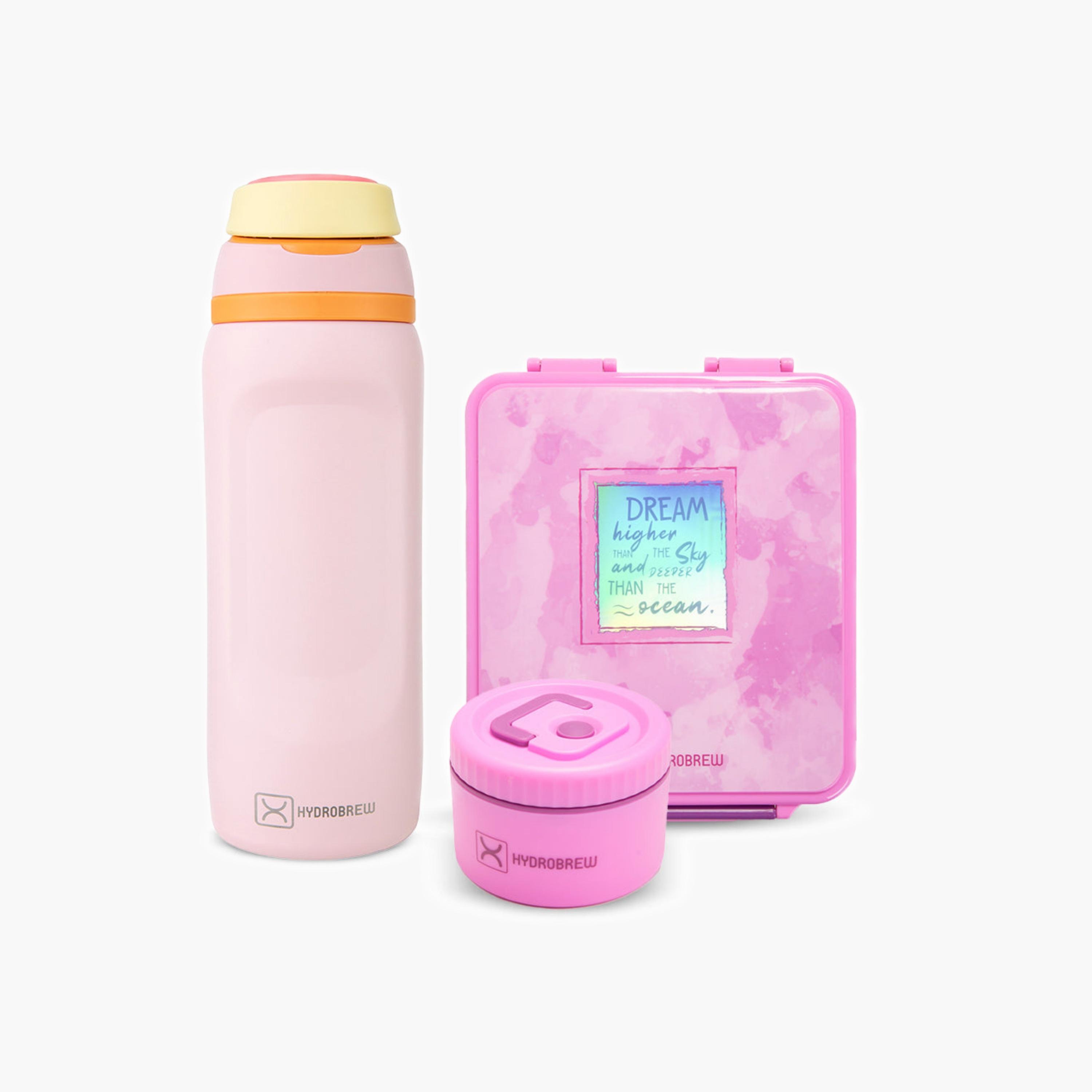علبة بينتو مطبوعة بنقشة هيدروبرو مع مرطبان فولاذي-school-lunchessentials-lunchboxes-image-5