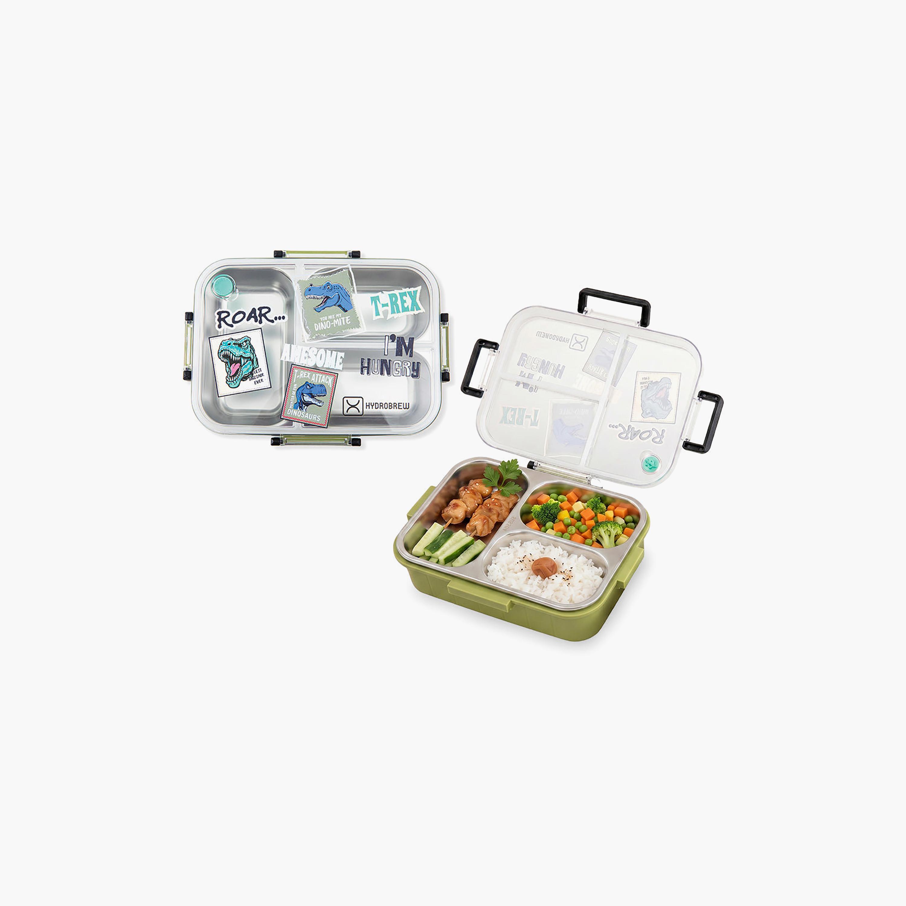 علبة غداء بينتو من الفولاذ الصلب من هيدروبرو مع مفتاح للشرب وزجاجة مياه من التريتان-school-lunchessentials-lunchboxes-image-2