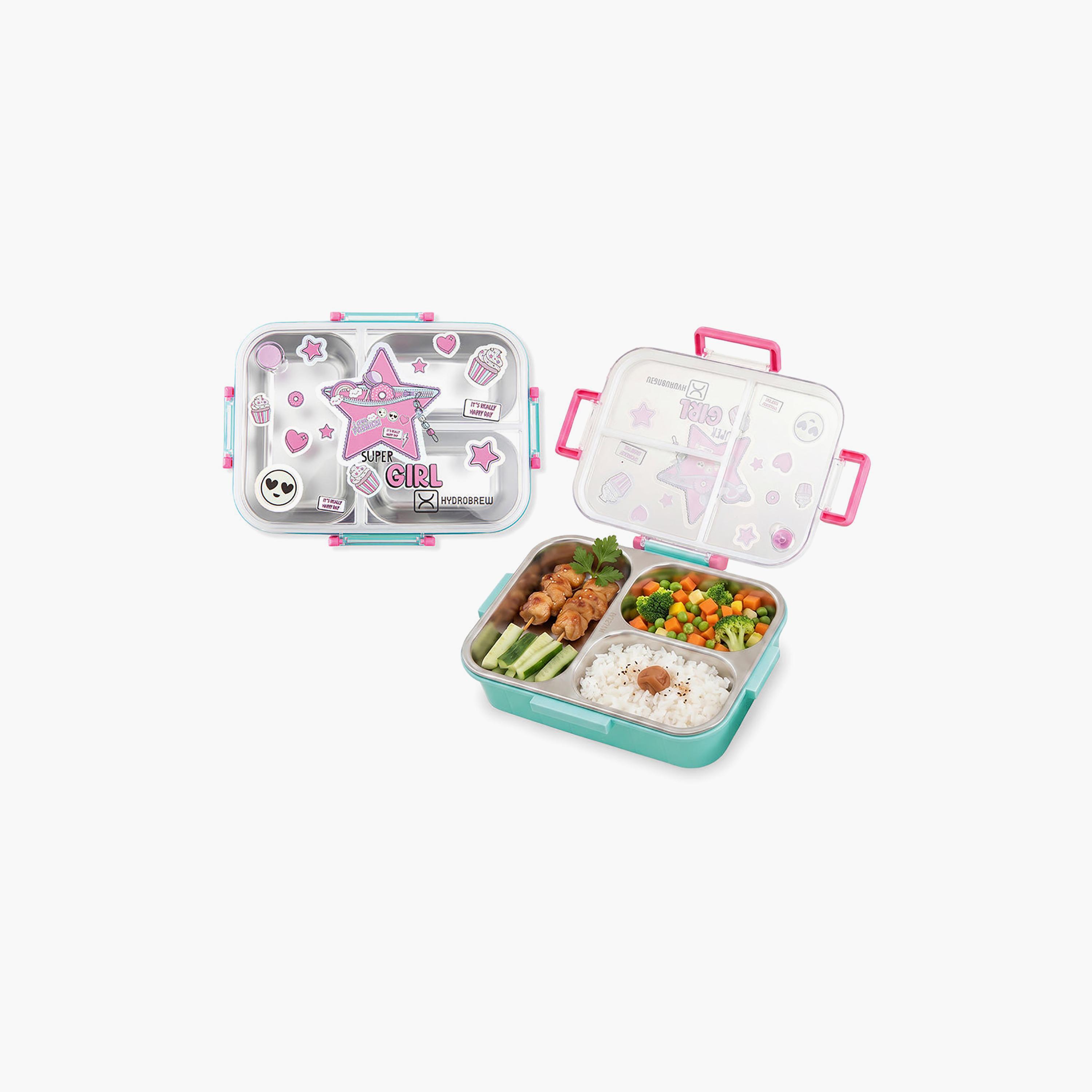 علبة غداء بينتو من الفولاذ الصلب من هيدروبرو مع مفتاح للشرب وزجاجة مياه من التريتان-school-lunchessentials-lunchboxes-image-2