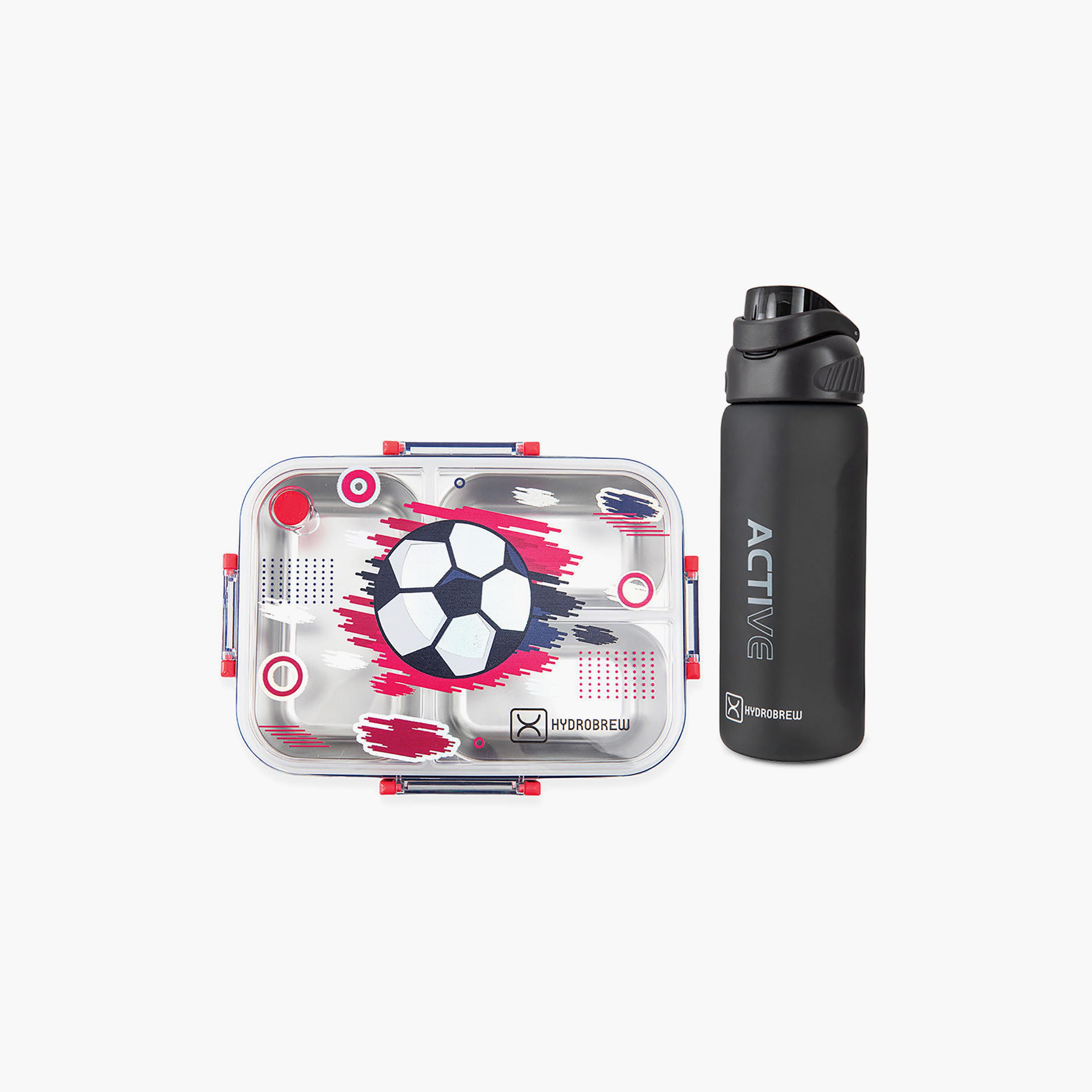 علبة غداء بينتو من الفولاذ الصلب من هيدروبرو مع مفتاح للشرب وزجاجة مياه من التريتان-school-lunchessentials-lunchboxes-image-1