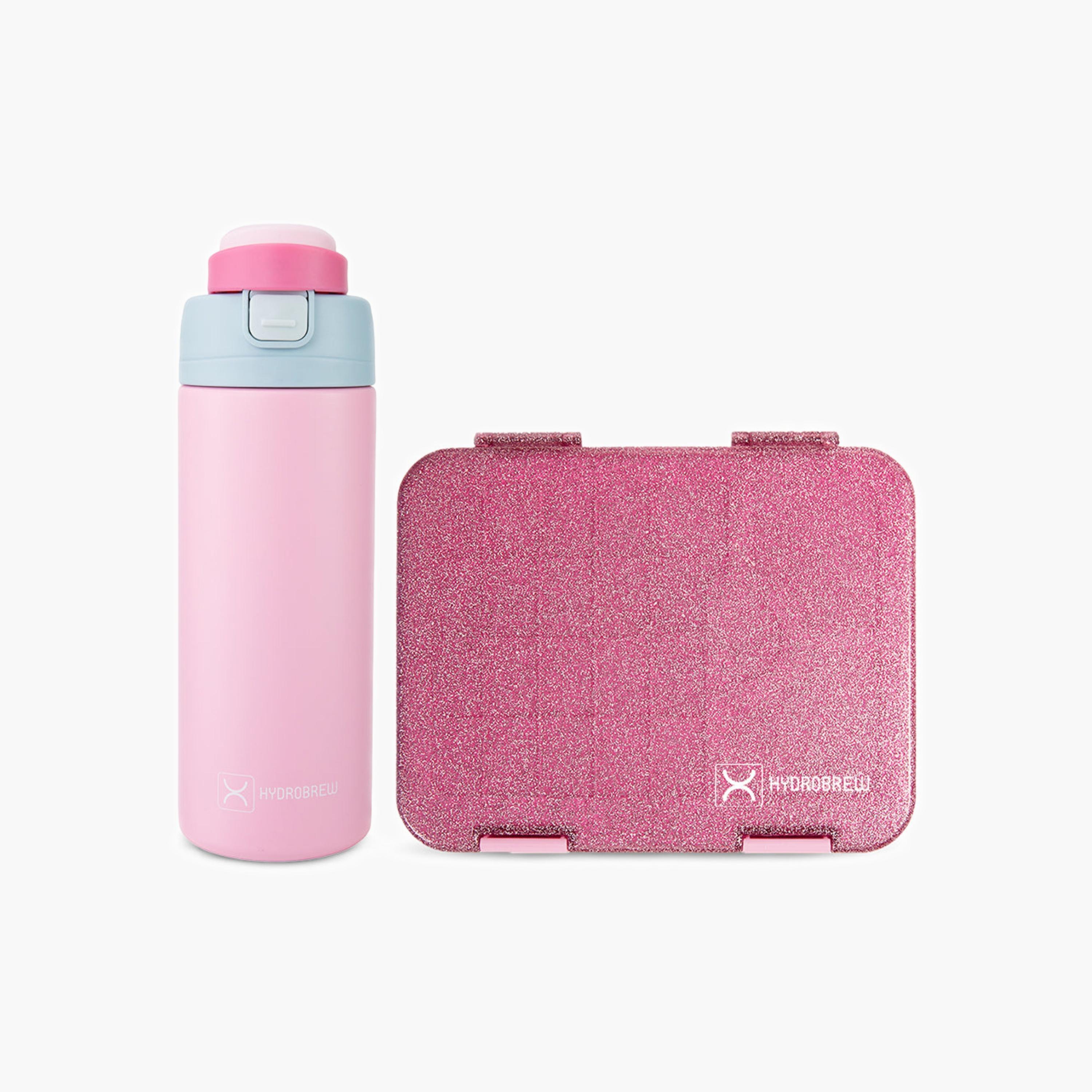 علبة طعام لامعة من هيدروبرو وزجاجة ماء معزولة-school-lunchessentials-lunchboxes-image-1