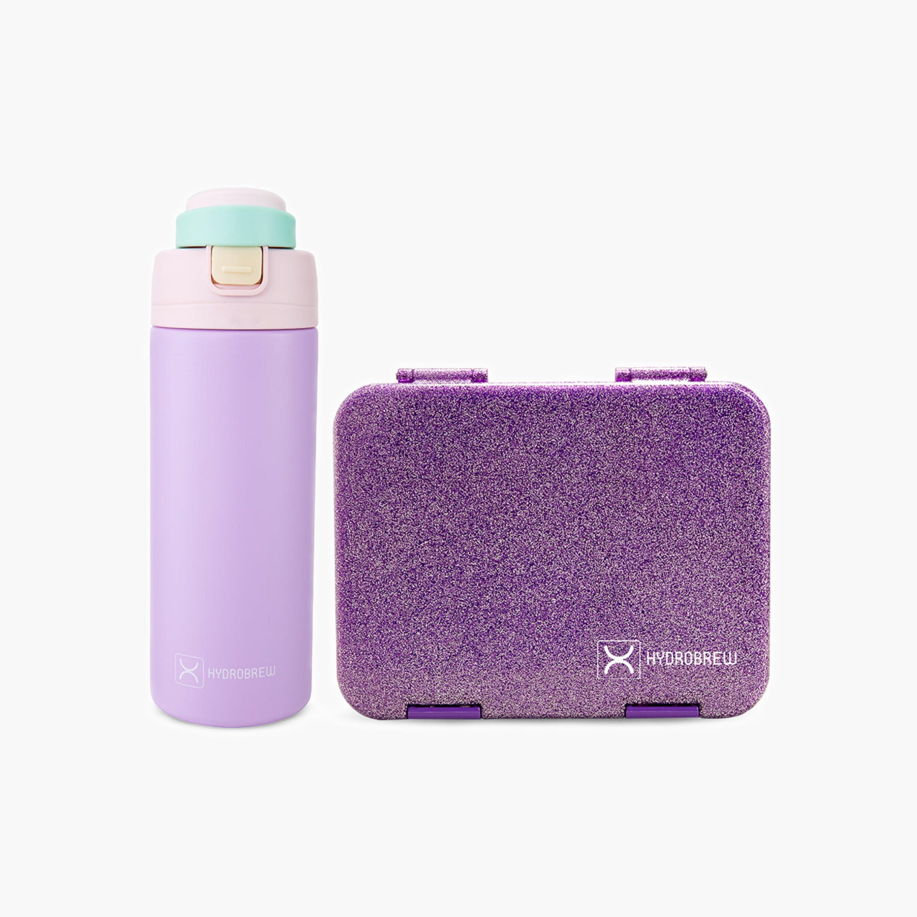 علبة طعام لامعة من هيدروبرو وزجاجة ماء معزولة-school-lunchessentials-lunchboxes-image-1