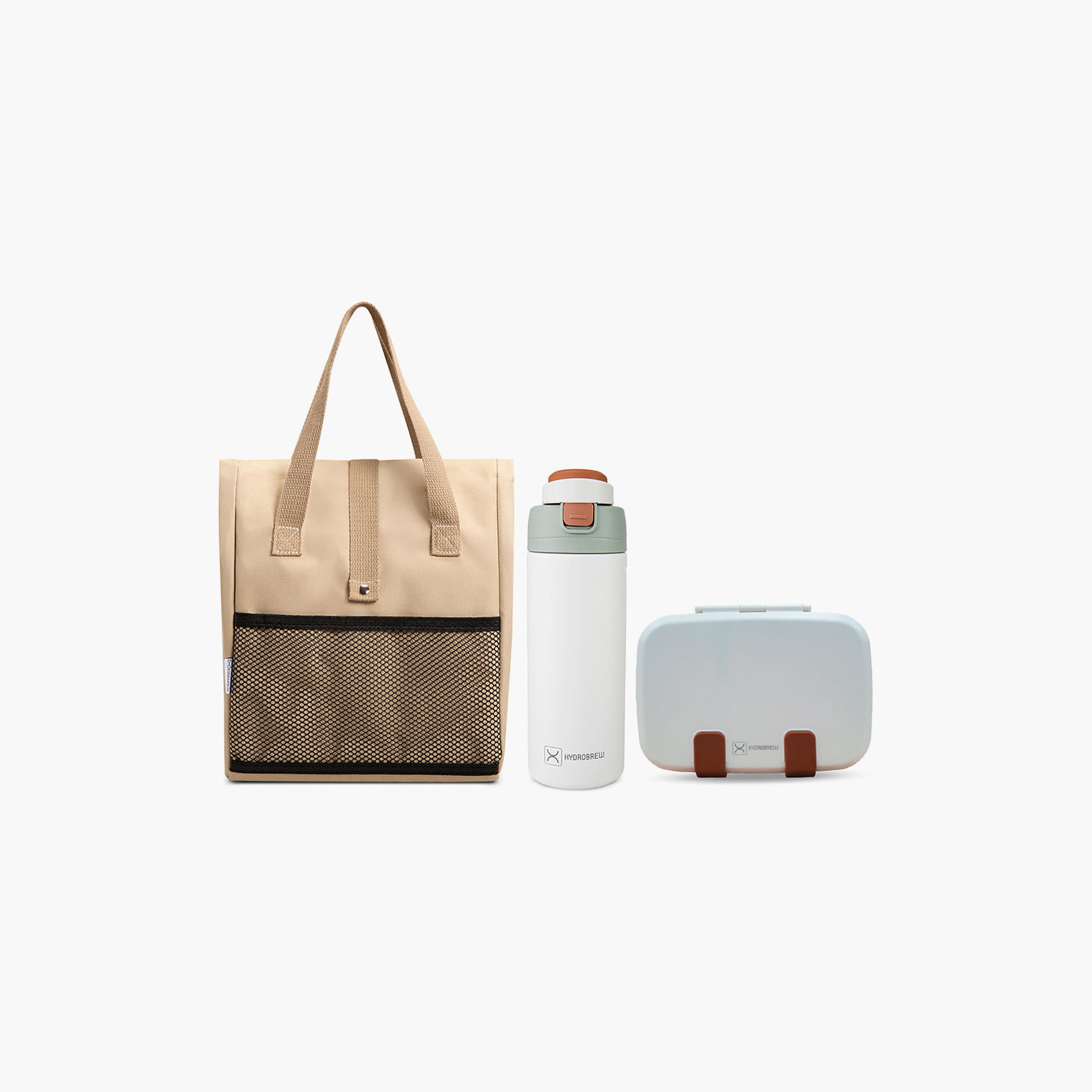 Hydrobrew Steel Core Bento Lunch Box With Lunch Bag & Bottle-school-lunchessentials-lunchboxes-image-1
