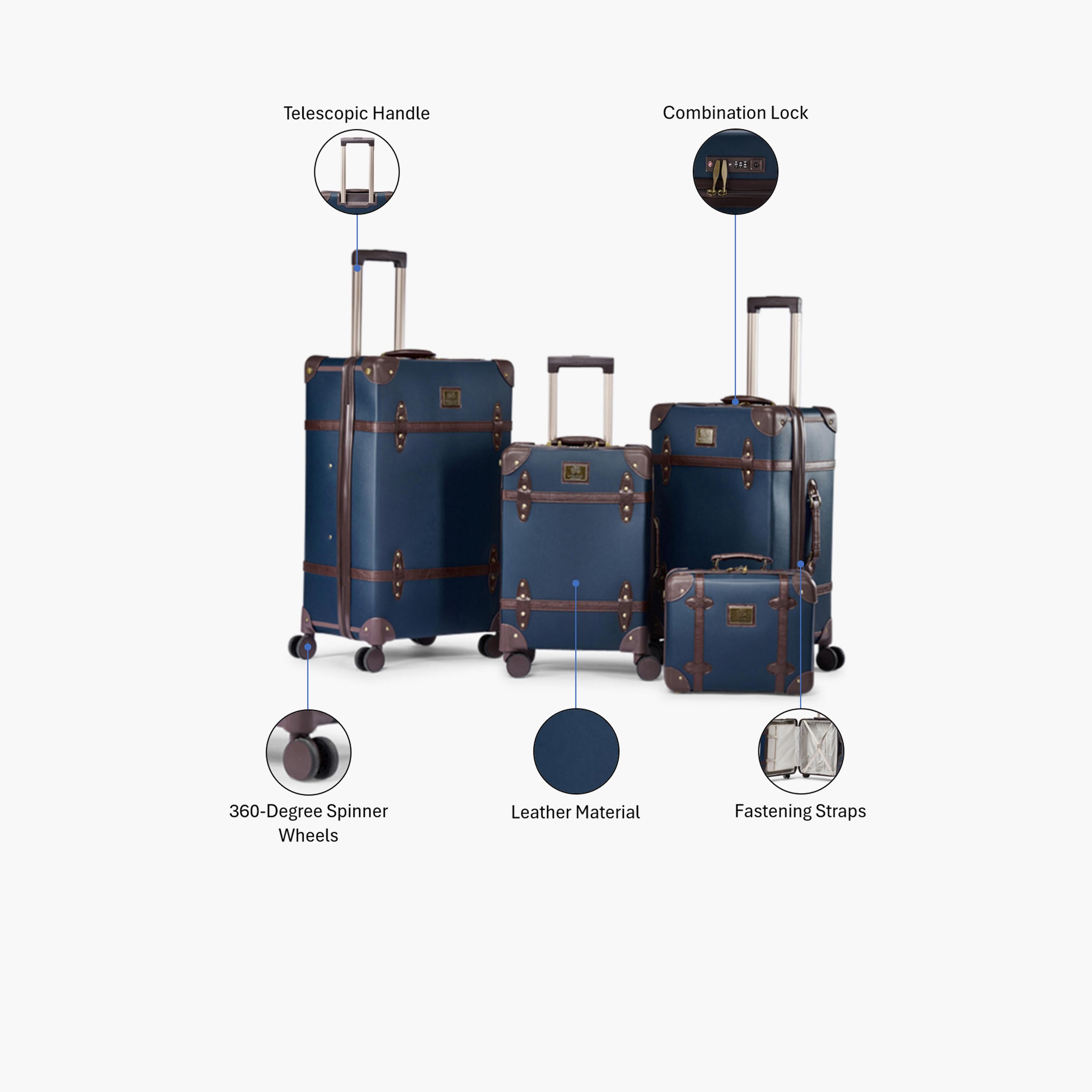 ليمرا - طقم 4 شنط سفر جوانب صلبة من البولي يوريثان بأربع عجلات دوارة قفل TSA-travel-luggagesandbags-luggage-image-2