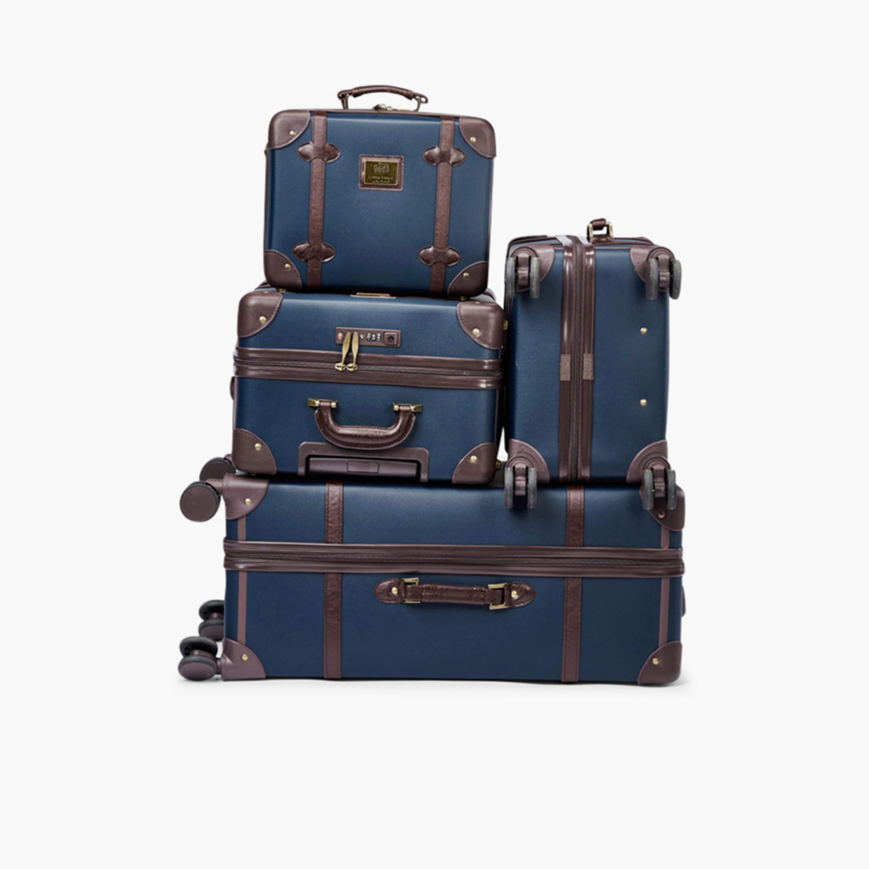 ليمرا - طقم 4 شنط سفر جوانب صلبة من البولي يوريثان بأربع عجلات دوارة قفل TSA-travel-luggagesandbags-luggage-image-4