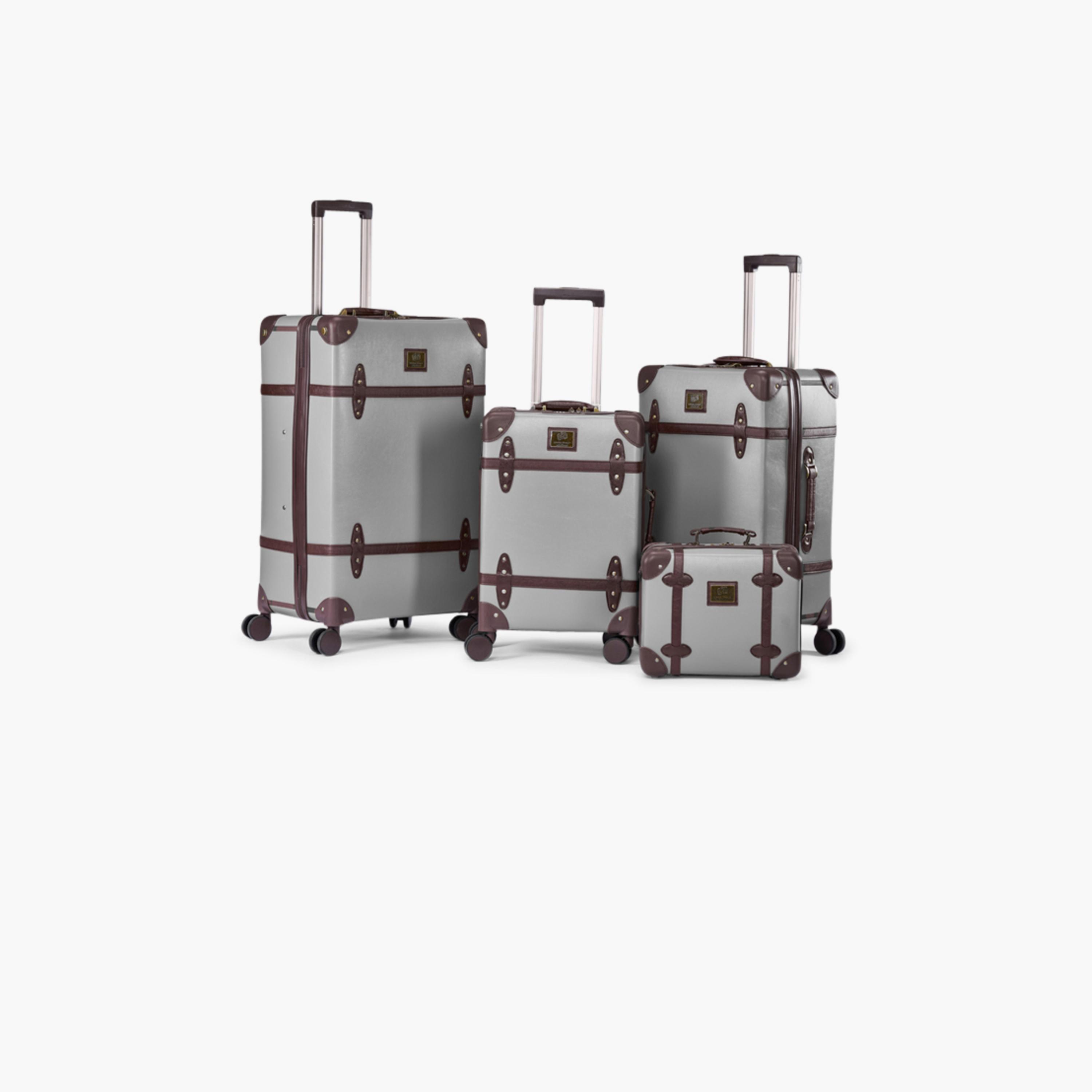 LIMRA Set of 4 PU Hard-Sided 4-Wheeler Spinner Trolley Bag with TSA Lock-travel-luggagesandbags-luggage-image-1