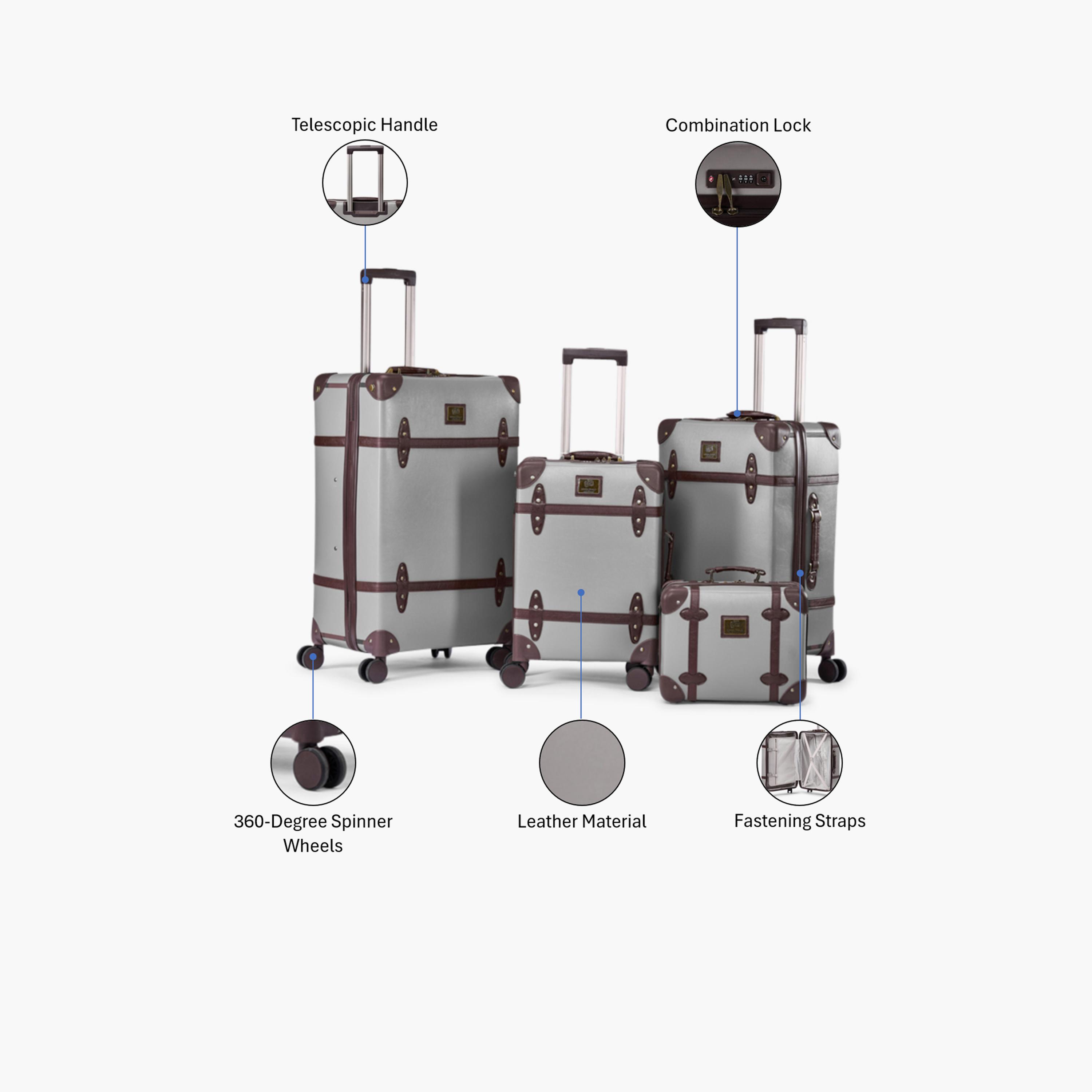 LIMRA Set of 4 PU Hard-Sided 4-Wheeler Spinner Trolley Bag with TSA Lock-travel-luggagesandbags-luggage-image-2