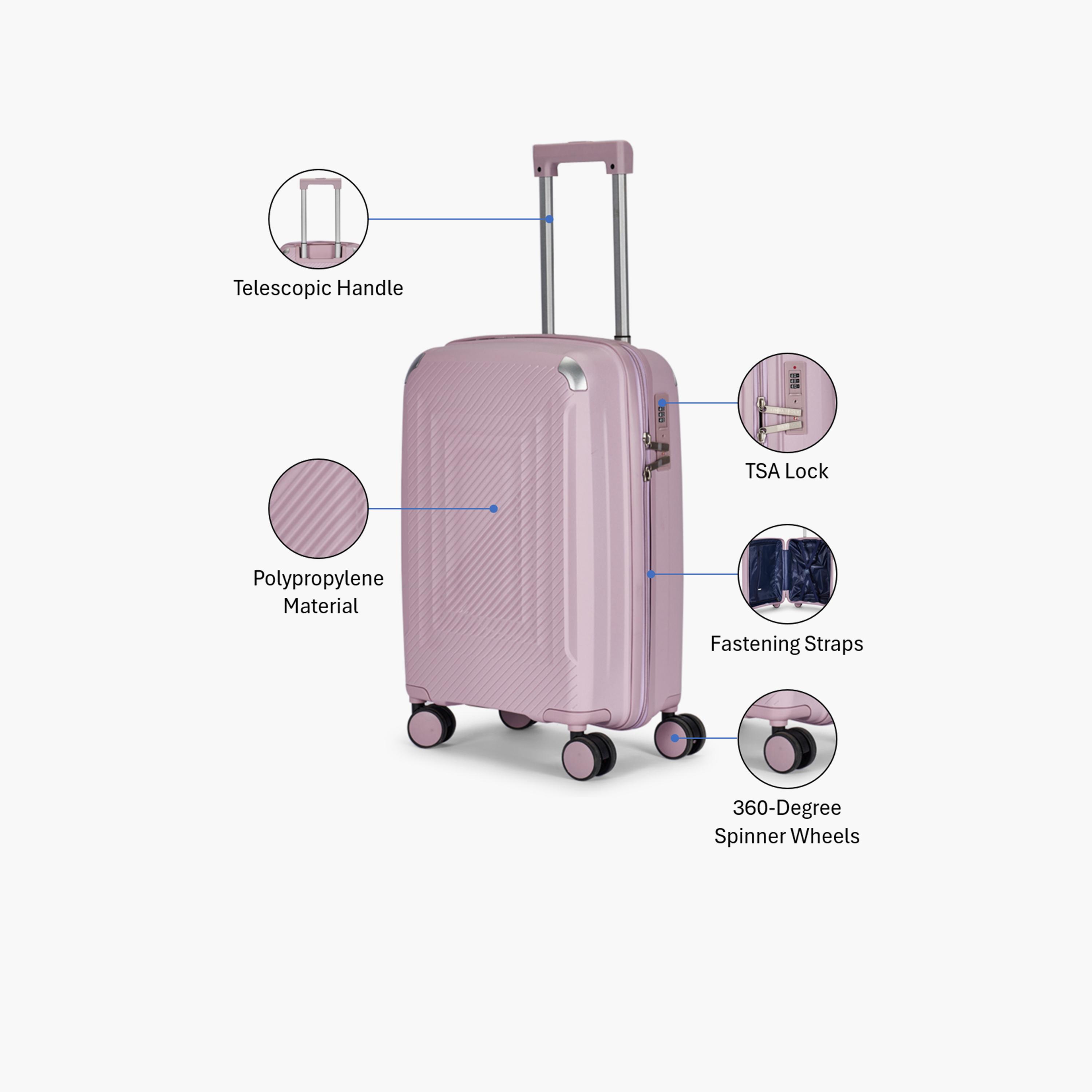 LIMRA 56 CM Small Cabin Polypropylene Hard-Sided 4-Wheeler Spinner Trolley Bag with TSA Lock-travel-luggagesandbags-luggage-image-3