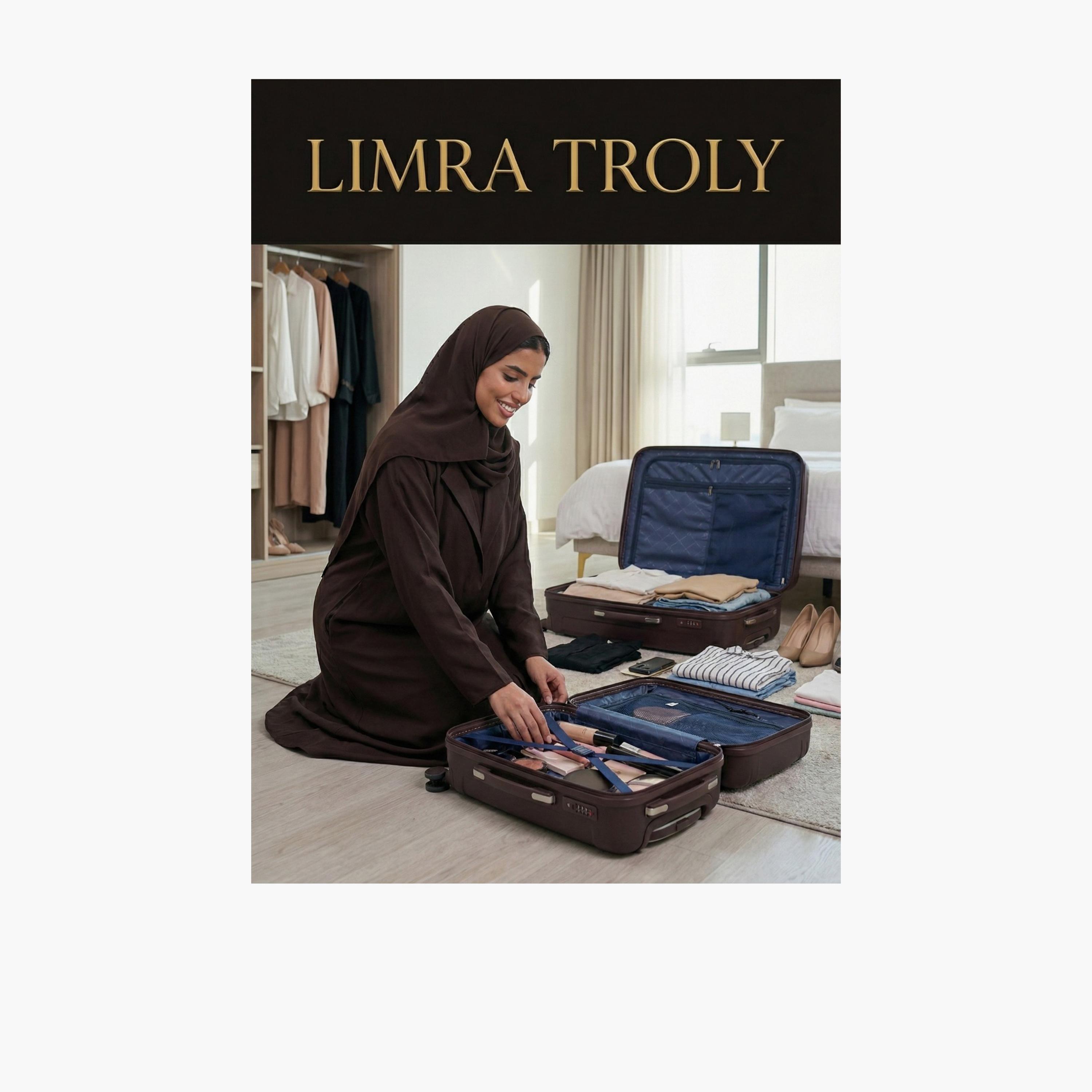 LIMRA 56 CM Small Cabin Polypropylene Hard-Sided 4-Wheeler Spinner Trolley Bag with TSA Lock-travel-luggagesandbags-luggage-image-9