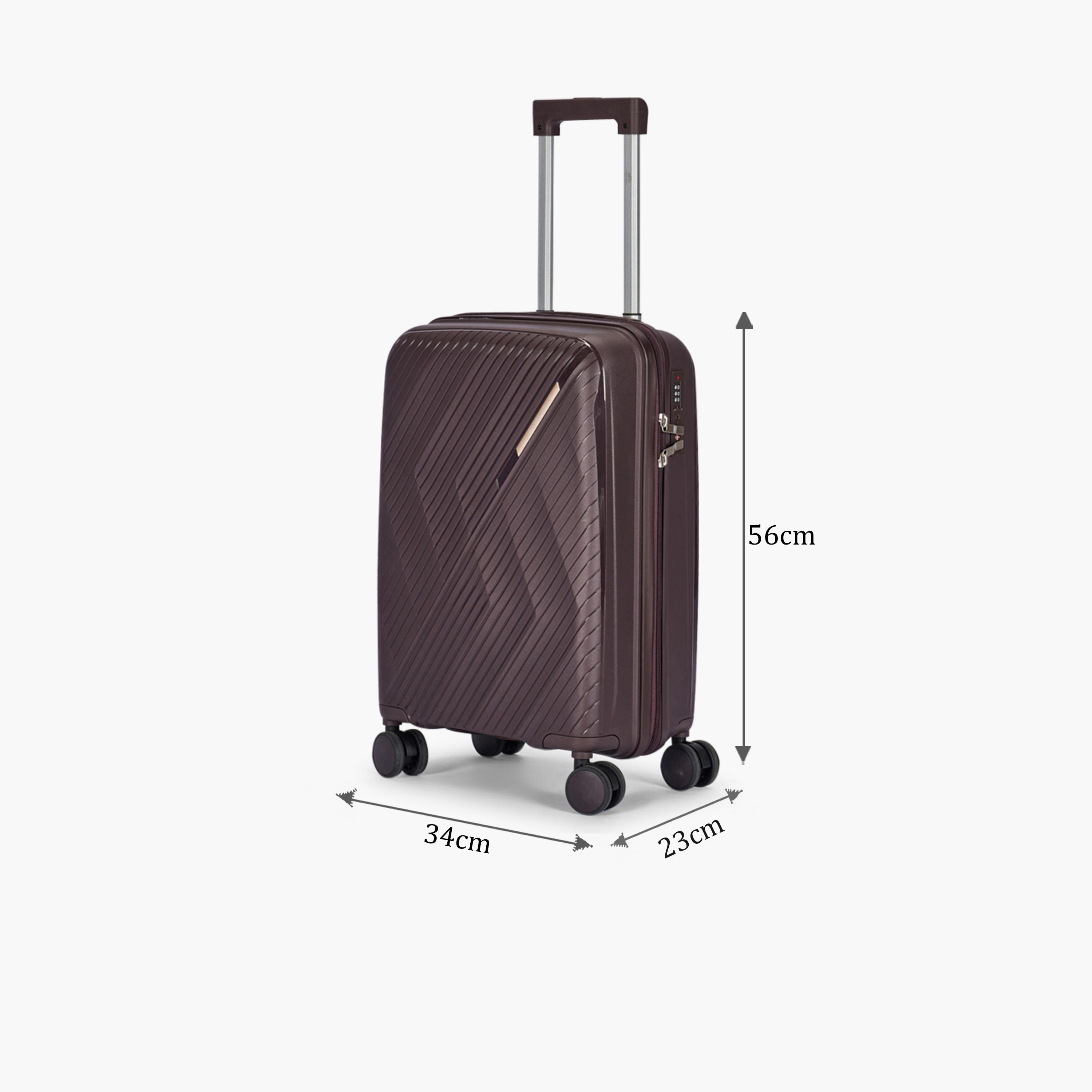 LIMRA 56 CM Small Cabin Polypropylene Hard-Sided 4-Wheeler Spinner Trolley Bag with TSA Lock-travel-luggagesandbags-luggage-image-2