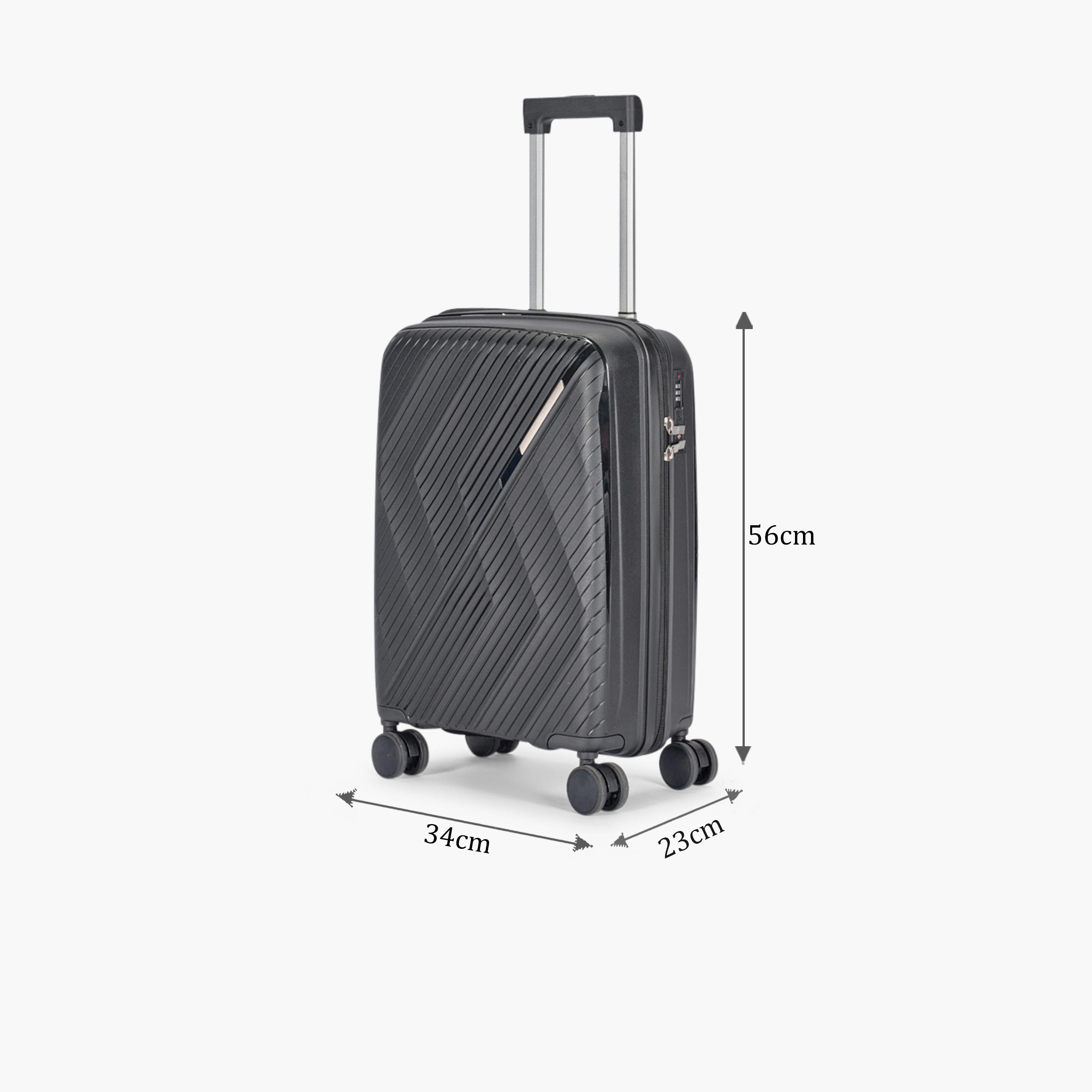 ليمرا - شنطة سفر صغيرة الحجم 56 سم جوانب صلبة من البولي بروبيلين أربع عجلات دوارة، قفل TSA-travel-luggagesandbags-luggage-image-2