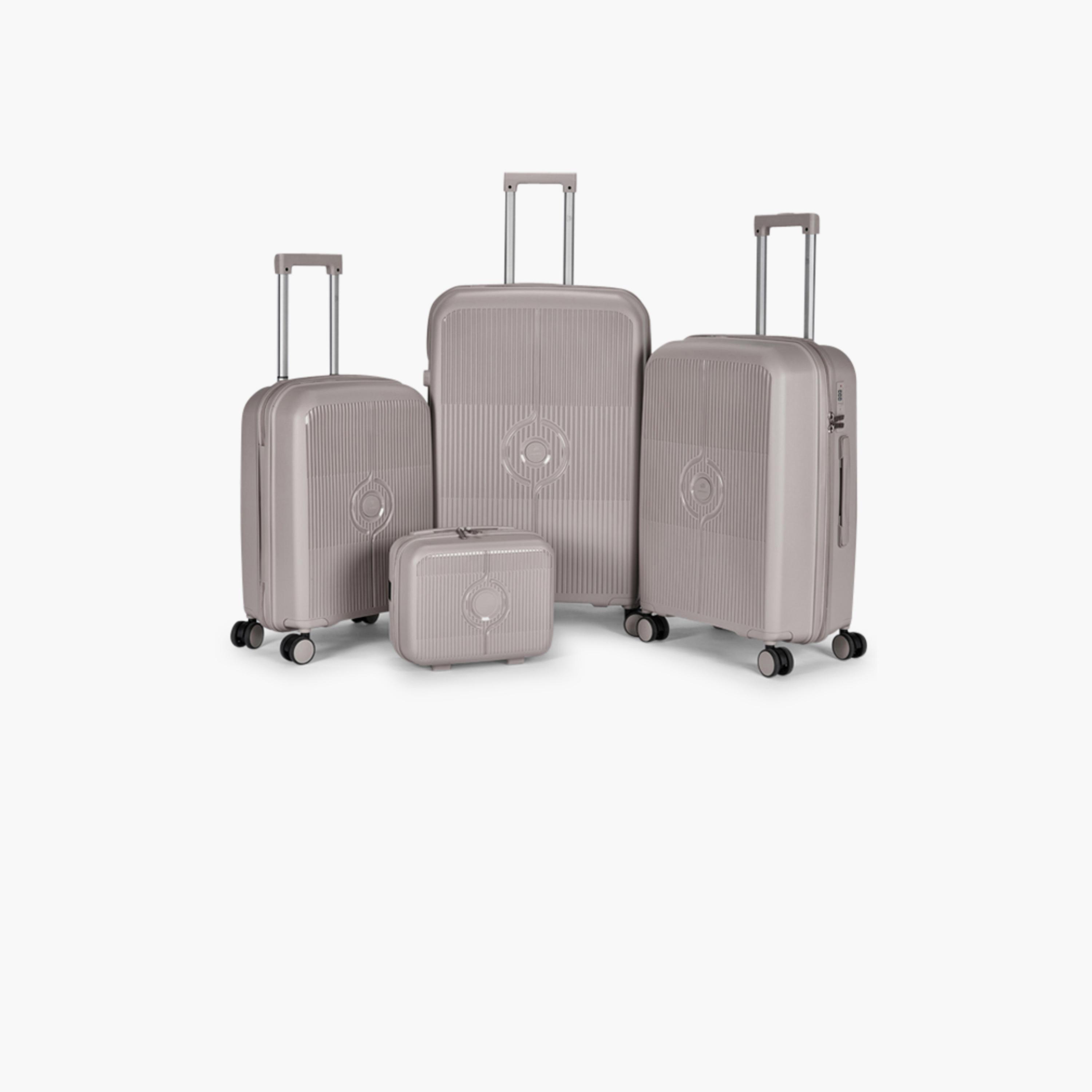 LIMRA Set of 4 Polypropylene Hard-Sided 4-Wheeler Spinner Trolley Bag with TSA Lock-travel-luggagesandbags-luggage-image-1