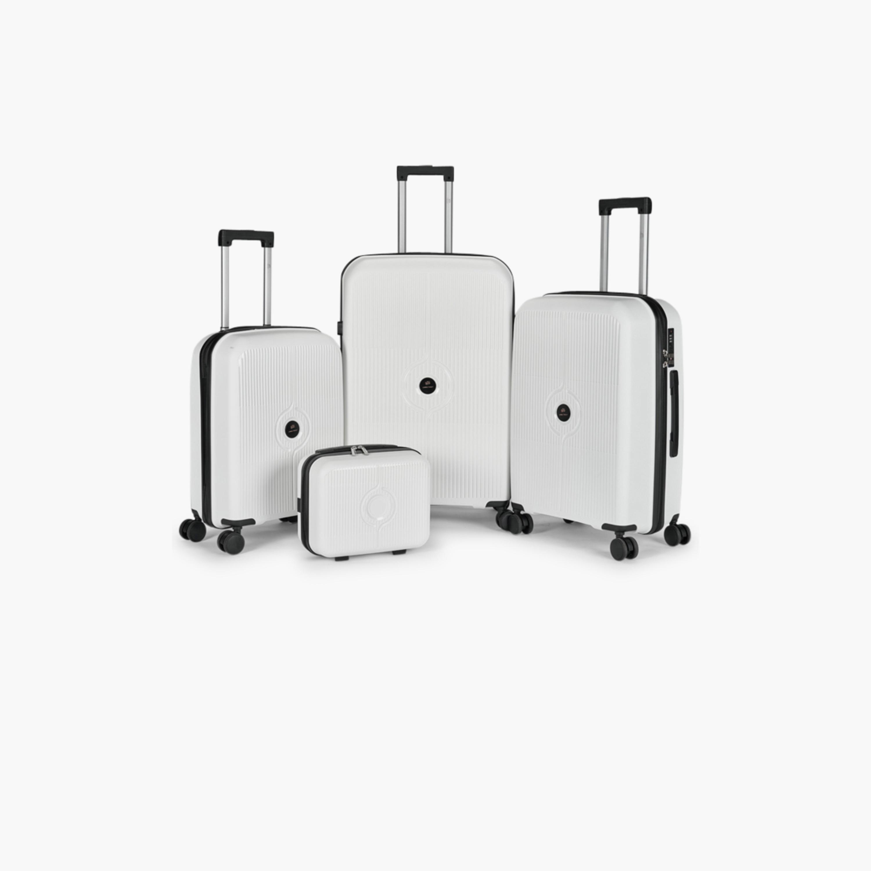 LIMRA Set of 4 Polypropylene Hard-Sided 4-Wheeler Spinner Trolley Bag with TSA Lock-travel-luggagesandbags-luggage-image-1