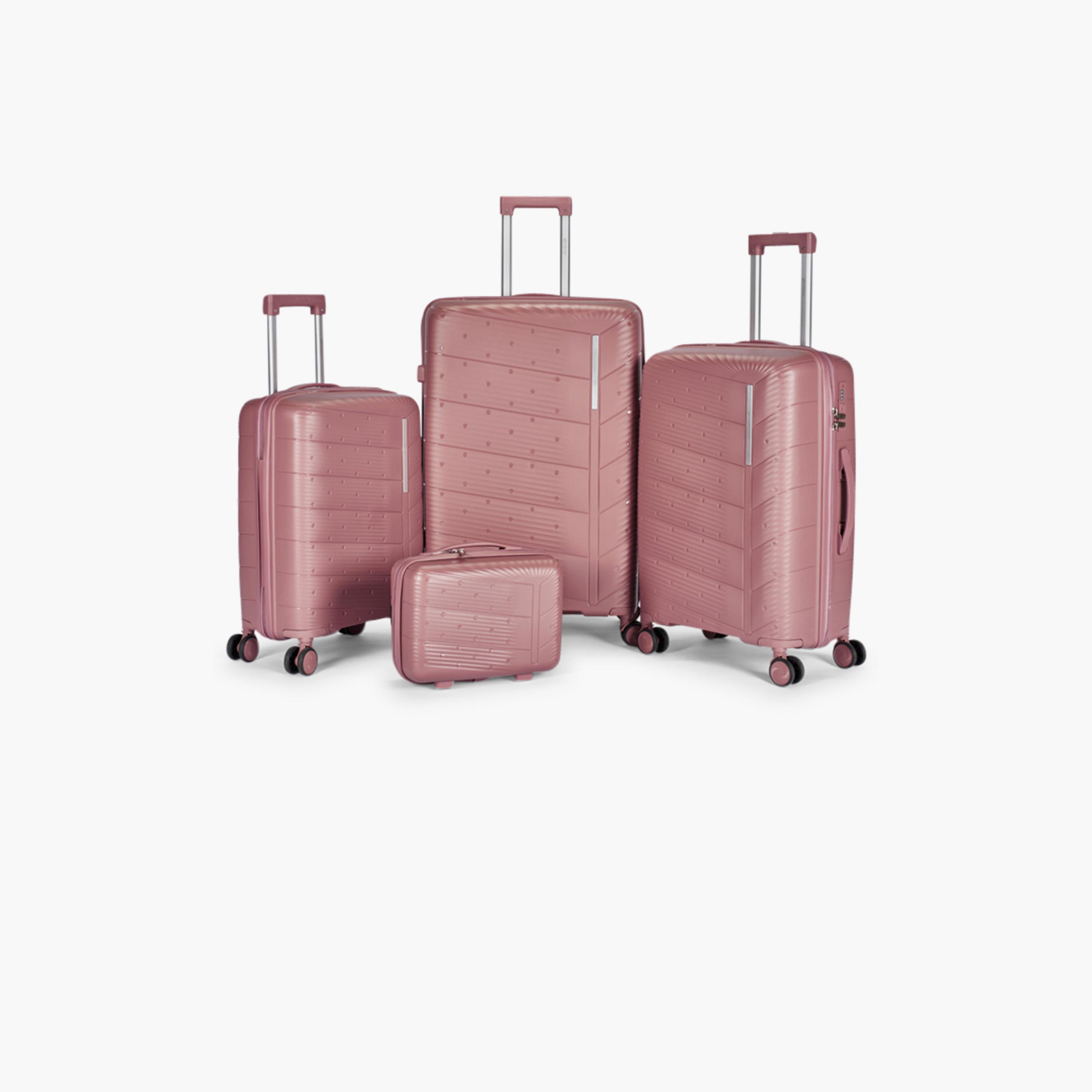 LIMRA Set of 4 Polypropylene Hard-Sided 4-Wheeler Spinner Trolley Bag with TSA Lock-travel-luggagesandbags-luggage-image-1