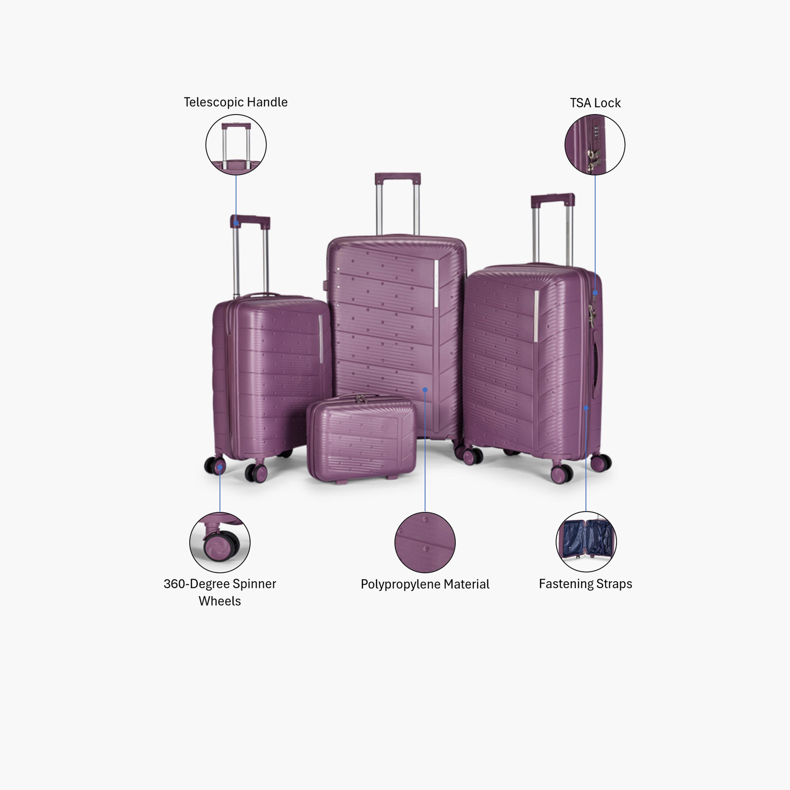 ليمرا - طقم 4 شنط سفر جوانب صلبة من البولي بروبيلين بأربع عجلات دوارة قفل TSA-travel-luggagesandbags-luggage-image-2