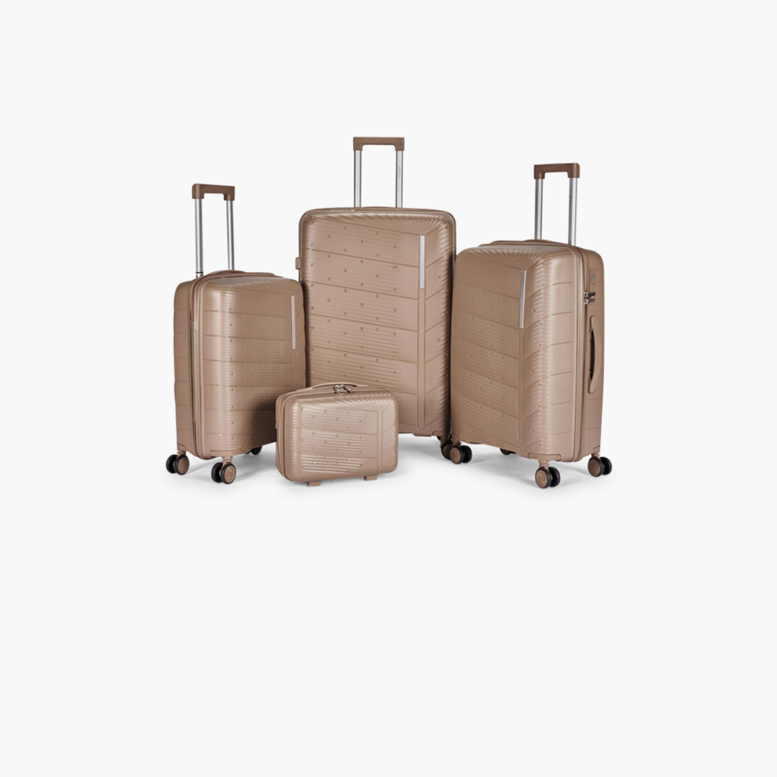 LIMRA Set of 4 Polypropylene Hard-Sided 4-Wheeler Spinner Trolley Bag with TSA Lock-travel-luggagesandbags-luggage-image-1
