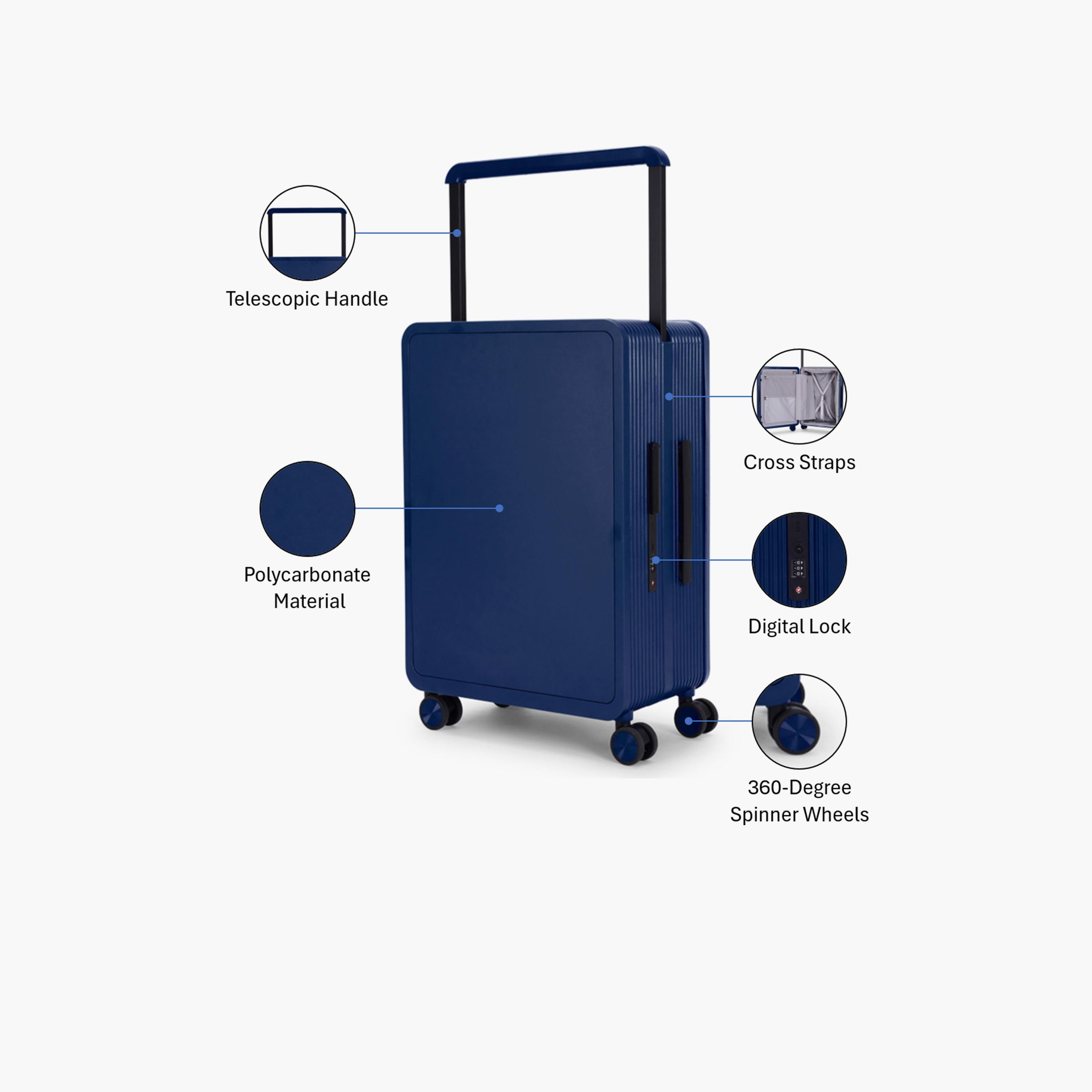 LIMRA 56 CM Small Cabin Polycarbonate Hard-Sided 4-Wheeler Spinner Trolley Bag with TSA Lock-travel-luggagesandbags-luggage-image-3