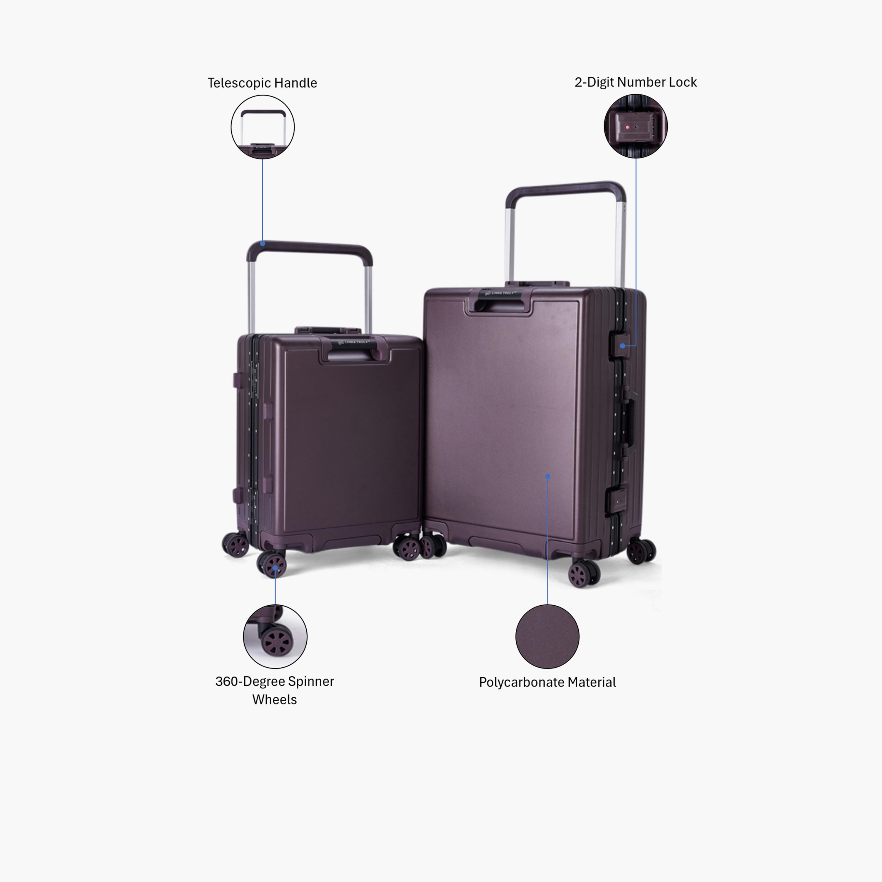 ليمرا - طقم شنطتين جوانب صلبة من البولي كربونات وأربع عجلات دوارة قفل برقم سري-travel-luggagesandbags-luggage-image-2