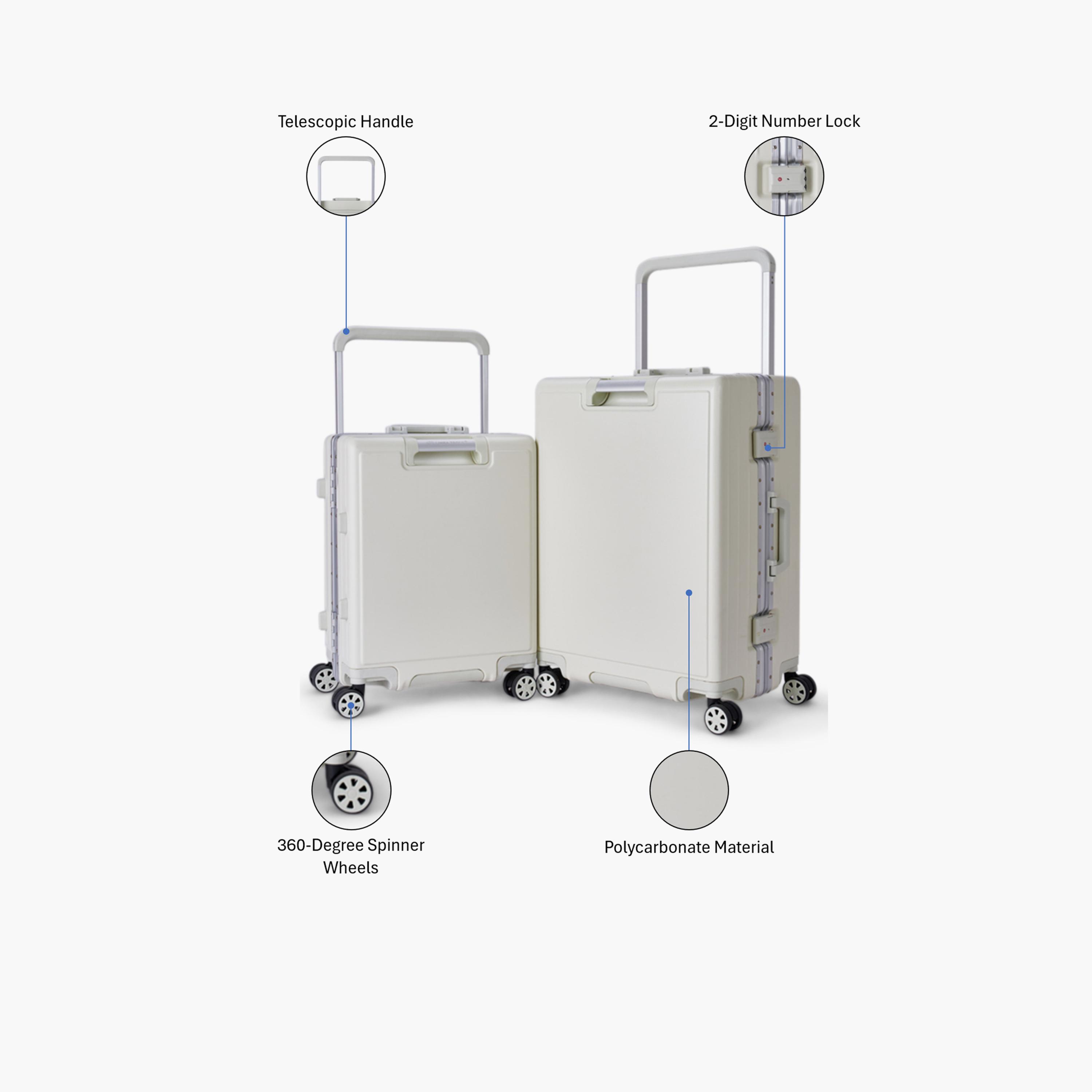 ليمرا - طقم شنطتين جوانب صلبة من البولي كربونات وأربع عجلات دوارة قفل برقم سري-travel-luggagesandbags-luggage-image-2