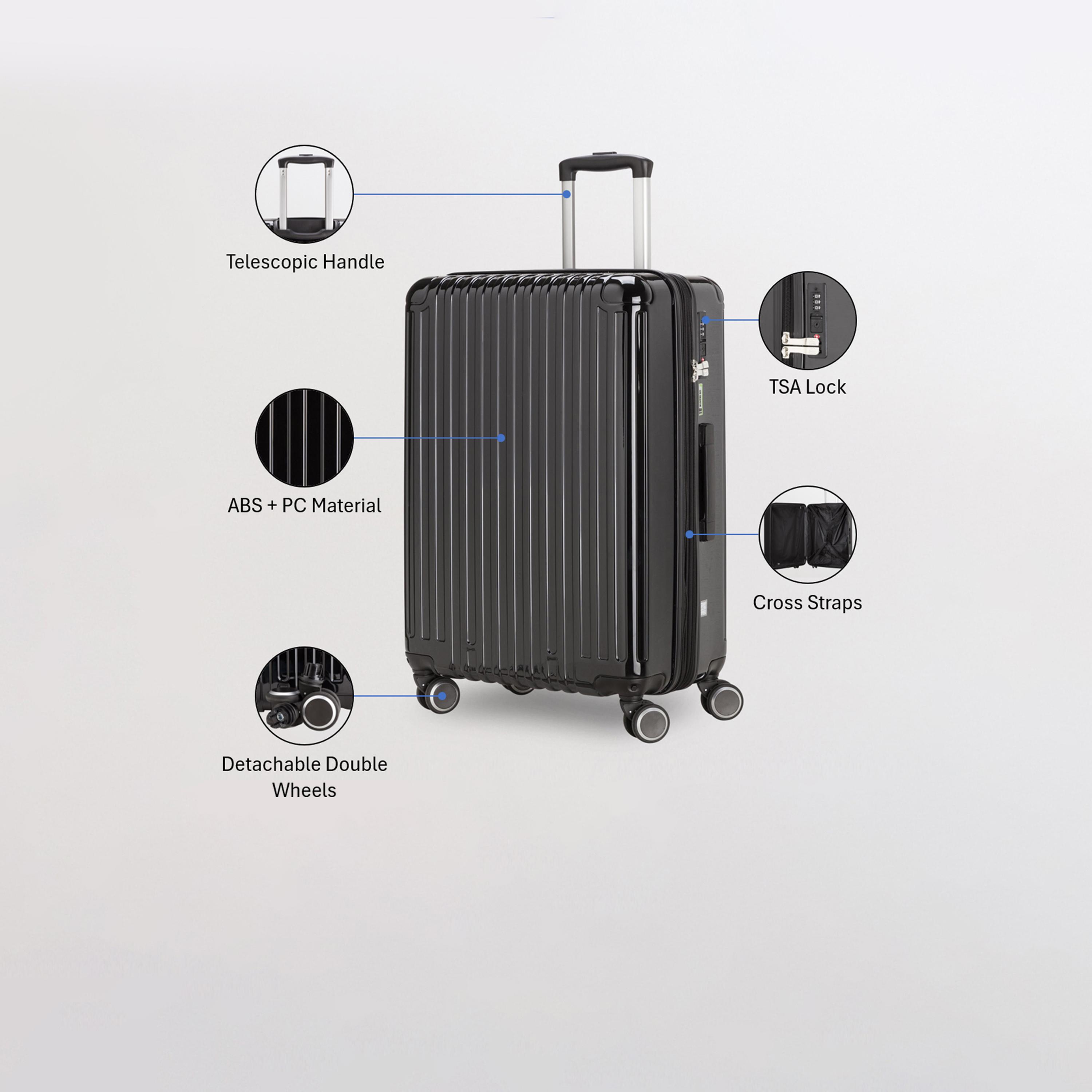 Carpisa Bumper Go 59 CM Medium Check-in Polycarbonate with ABS Hard-Sided 4-Wheeler Spinner Trolley Bag with TSA Lock-travel-luggagesandbags-luggage-image-3