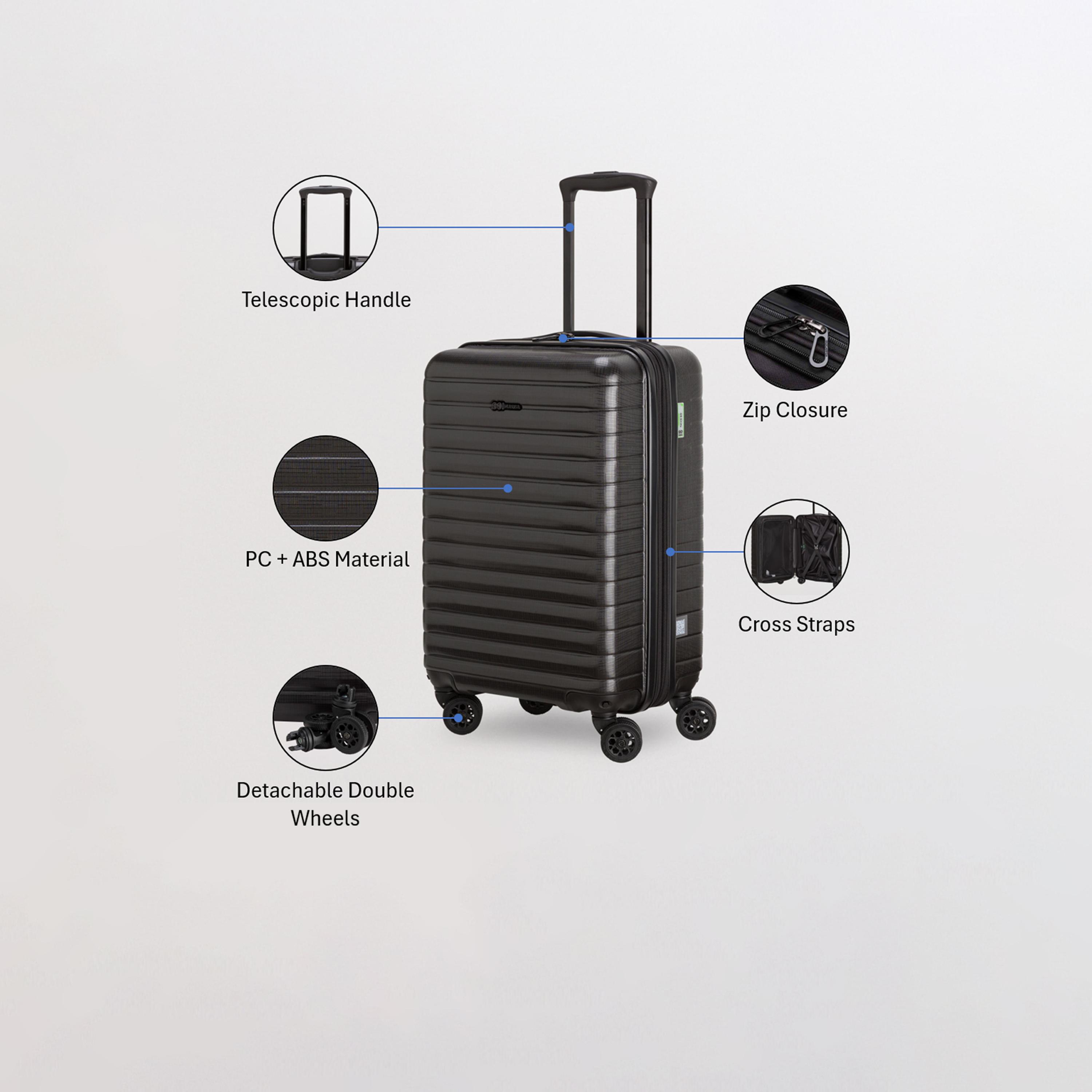 Carpisa Twice Go 48 CM Small Cabin Polycarbonate with ABS Hard-Sided 4-Wheeler Spinner Trolley Bag with TSA Lock-travel-luggagesandbags-luggage-image-3