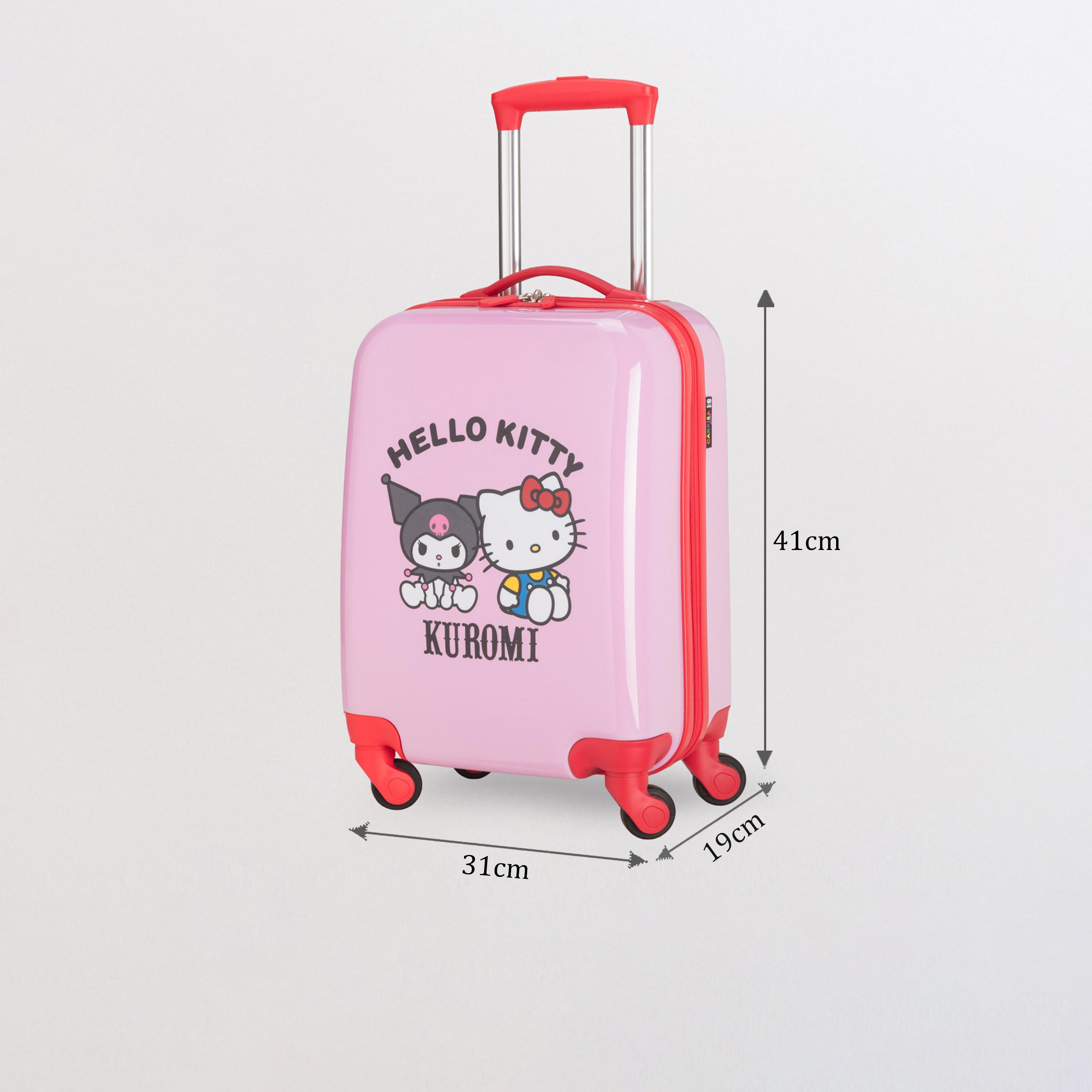 Carpisa Hello Kitty & Kuromi 41 CM Small Cabin ABS Hard-Sided 4-Wheeler Spinner Trolley Bag-travel-kidstrolleyandbags-image-2