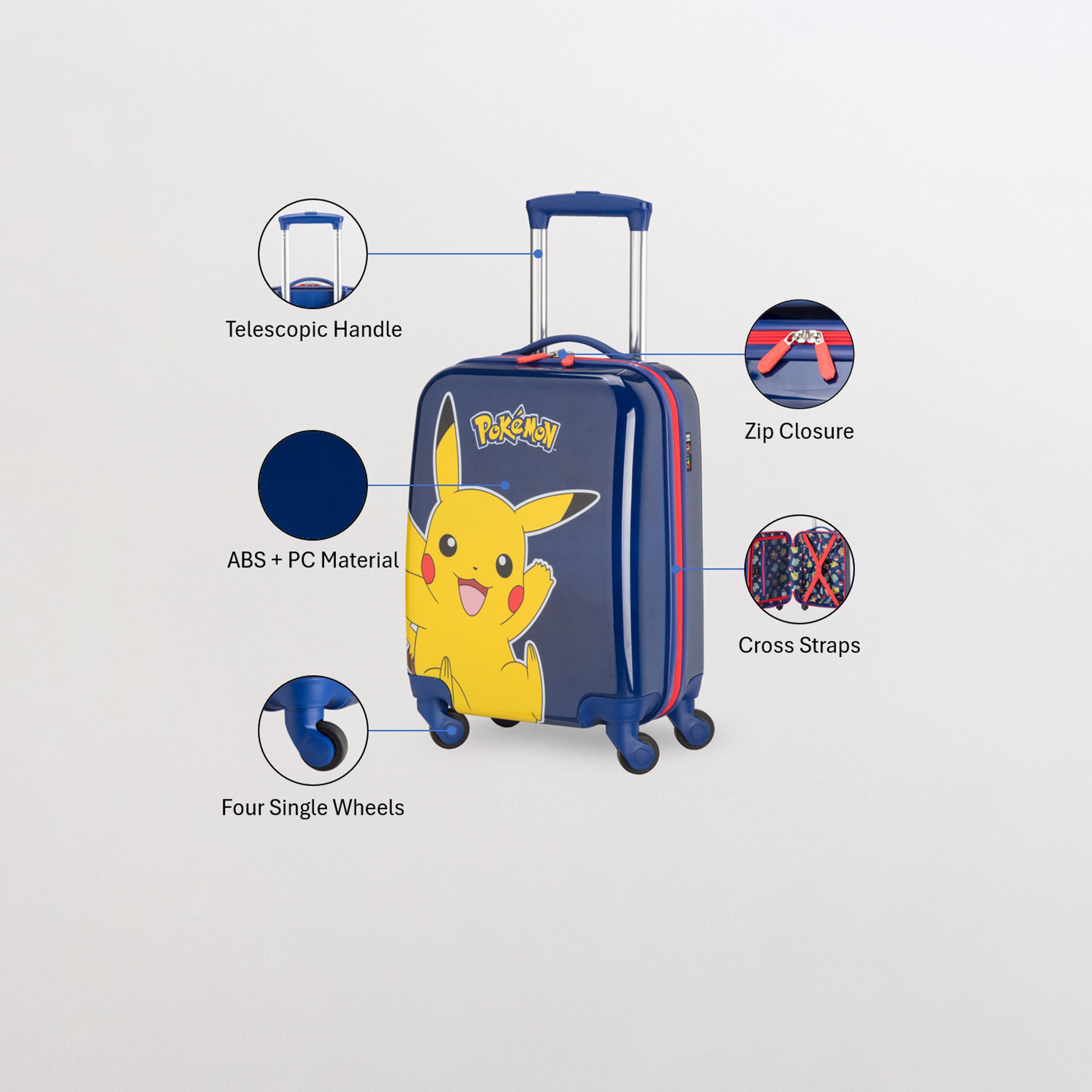 Carpisa Pokemon 41 CM Small Cabin ABS Hard-Sided 4-Wheeler Spinner Trolley Bag-travel-kidstrolleyandbags-image-3