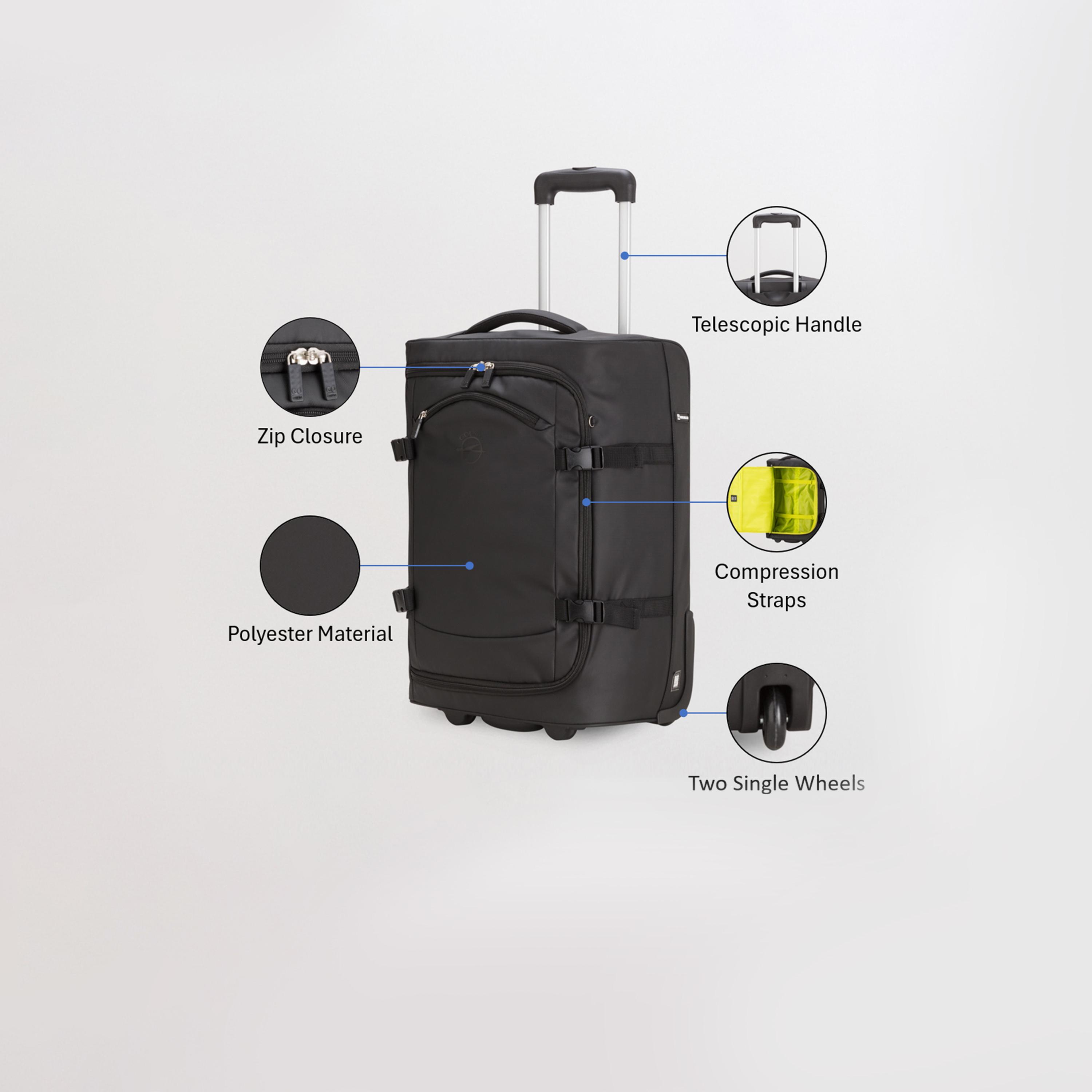 Carpisa Thrilling Go 50 CM Small Cabin Polyester Soft-Sided 2-Wheeler Inline Trolley Bag-travel-luggagesandbags-luggage-image-3