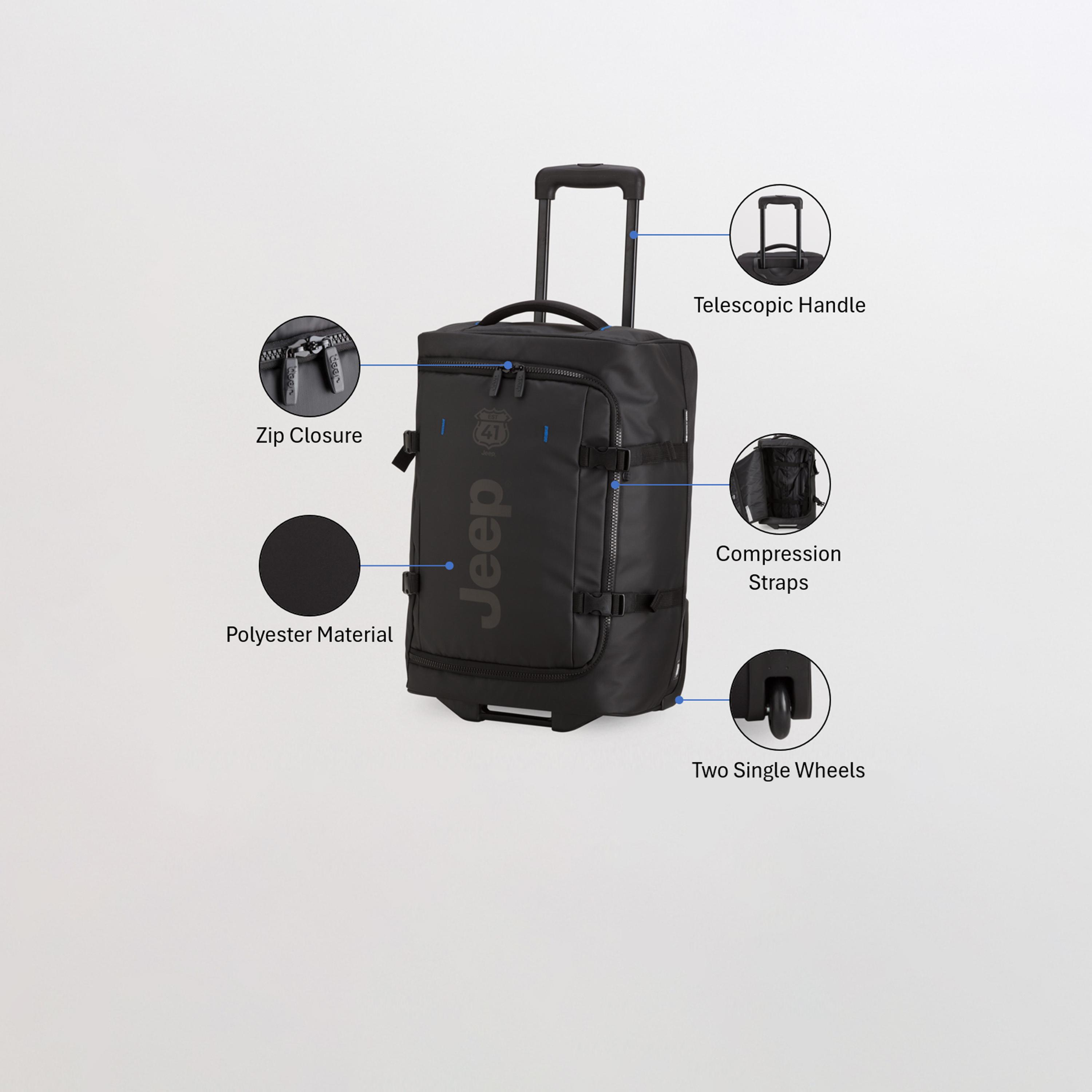 Carpisa Midtown 49 CM Small Cabin Polyester Soft-Sided 2-Wheeler Inline Trolley Bag-travel-luggagesandbags-luggage-image-3