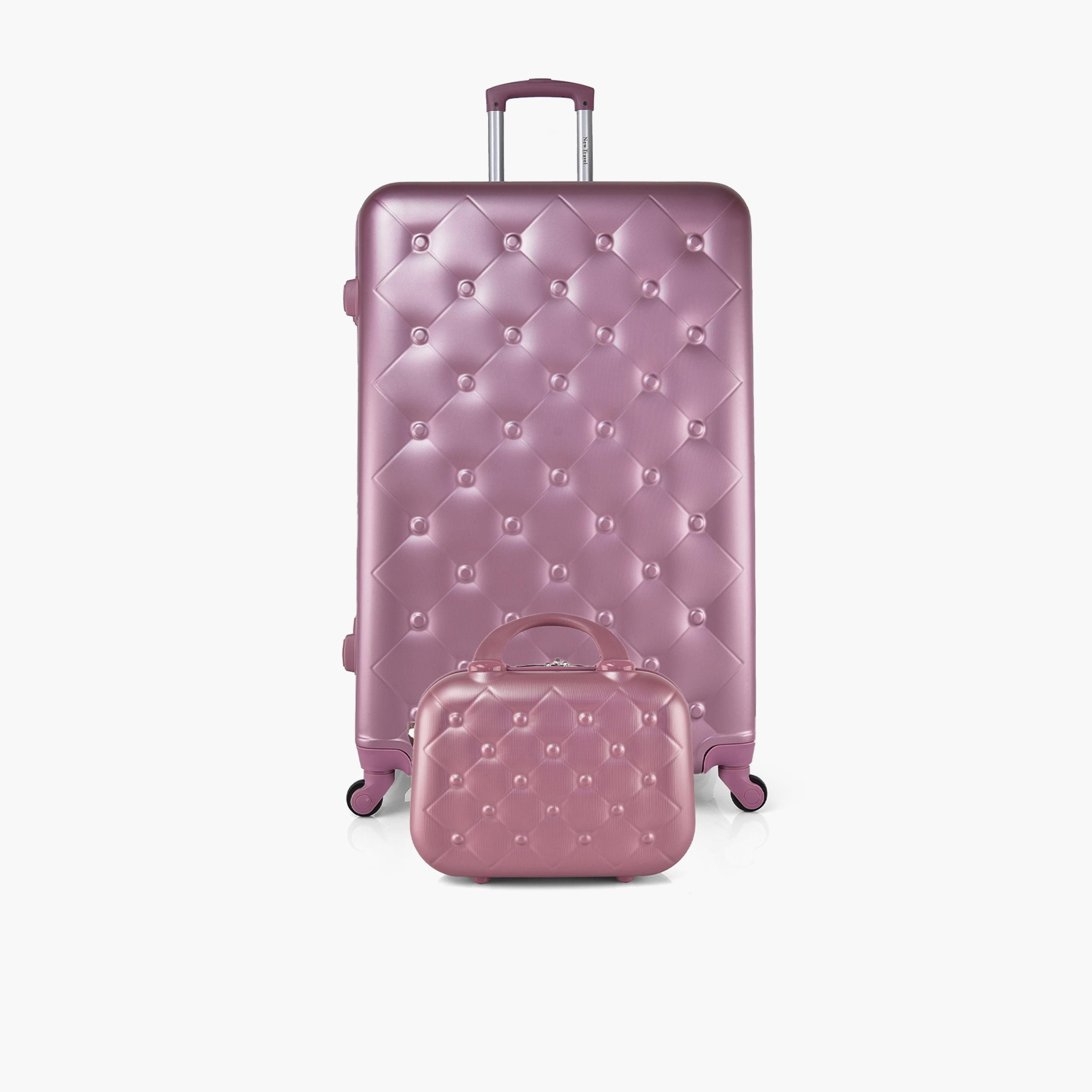 New Travel Set of 2 ABS Hard-Sided 4-Wheeler Spinner Trolley Bag with Combination Lock-travel-luggagesandbags-luggage-image-1