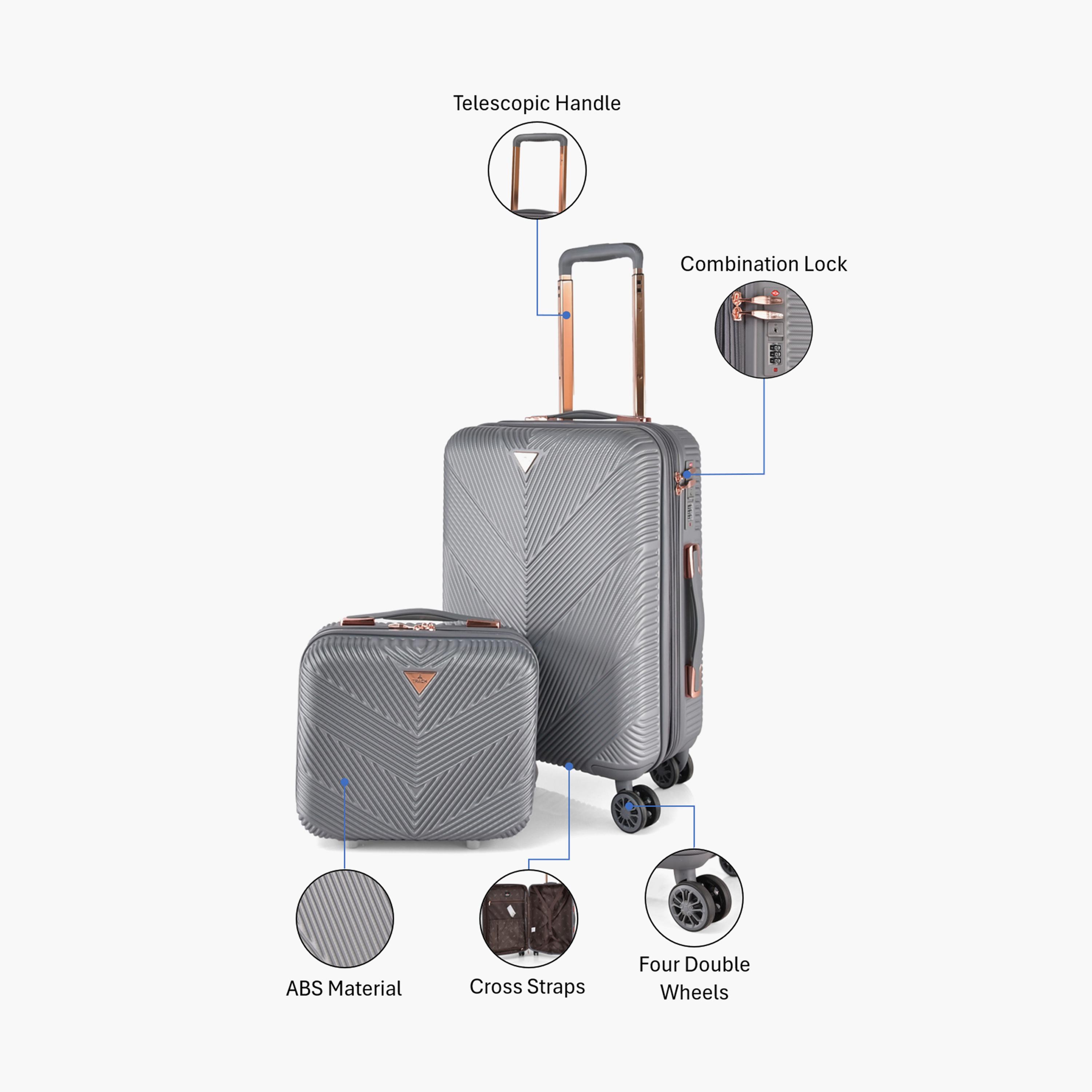 تراك - طقم شنطتين سفر بأربع عجلات دوارة وجوانب صلبة من مادة ABS مع قفل TSA-travel-luggagesandbags-luggage-image-2