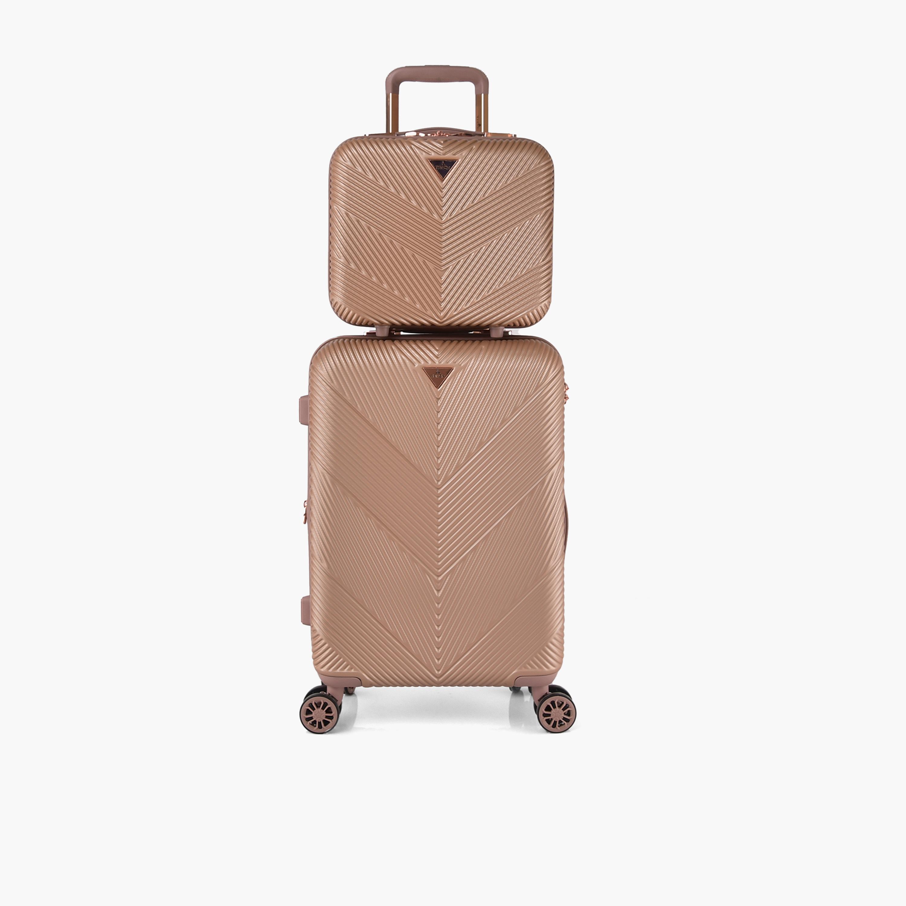 Track Set of 2 ABS Hard-Sided 4-Wheeler Spinner Trolley Bag with TSA Lock-travel-luggagesandbags-luggage-image-1