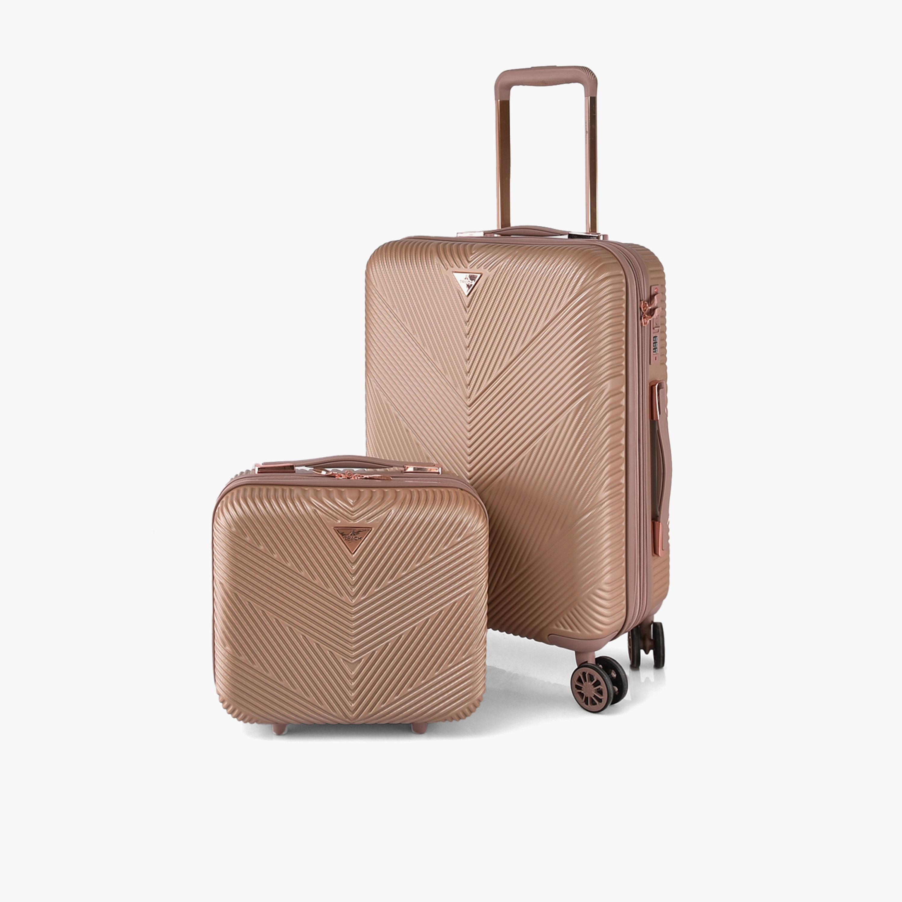Track Set of 2 ABS Hard-Sided 4-Wheeler Spinner Trolley Bag with TSA Lock-travel-luggagesandbags-luggage-image-4