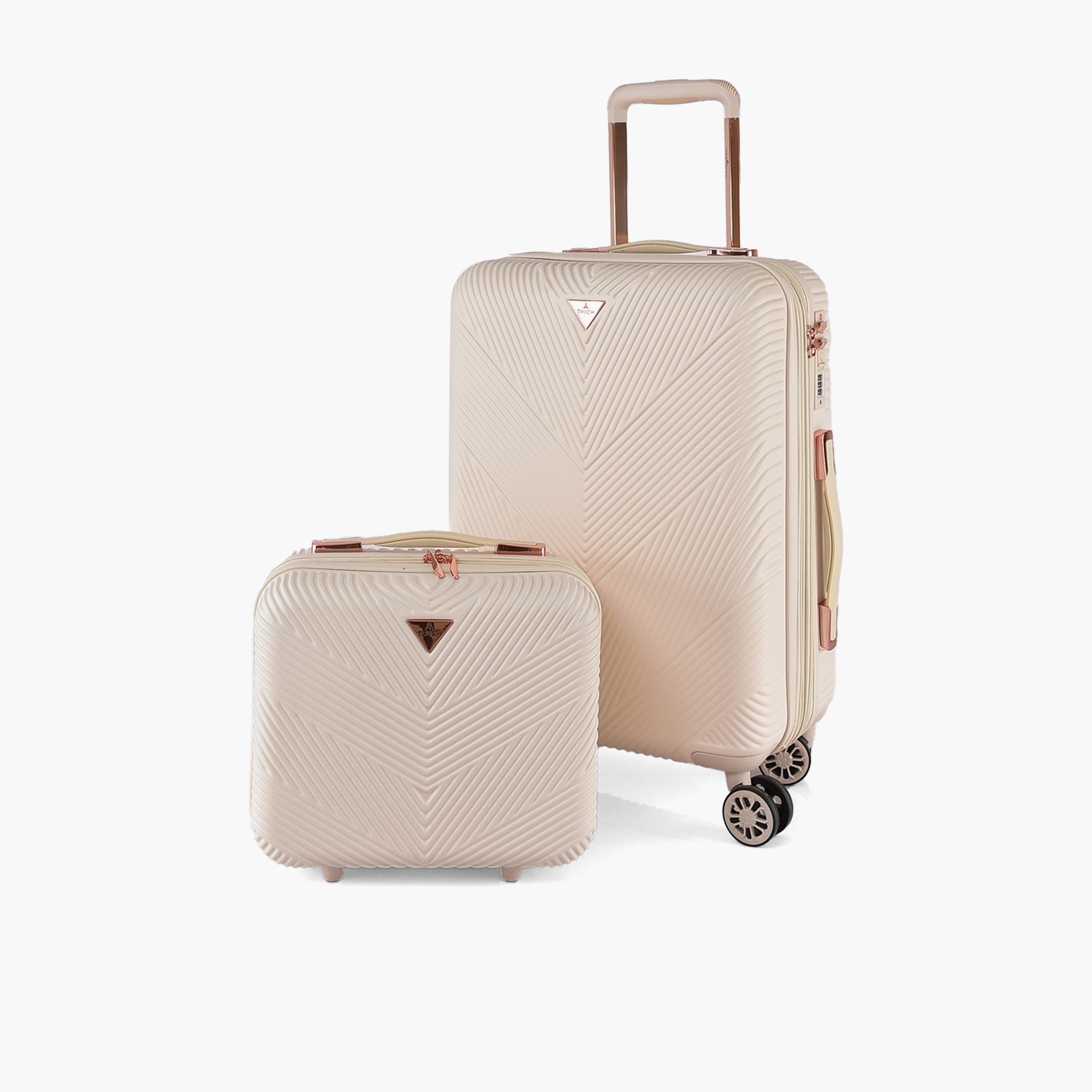 Track Set of 2 ABS Hard-Sided 4-Wheeler Spinner Trolley Bag with TSA Lock-travel-luggagesandbags-luggage-image-4