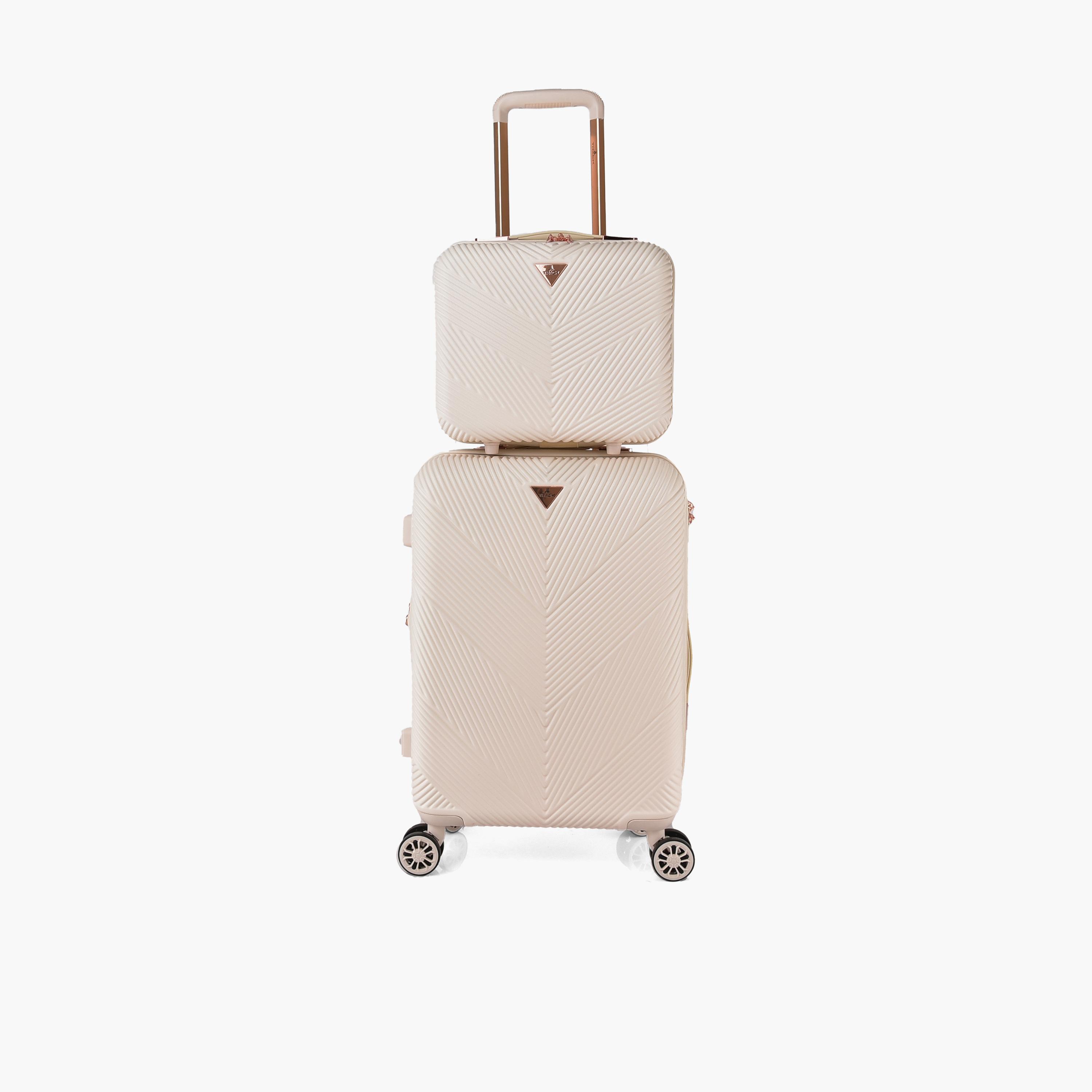 Track Set of 2 ABS Hard-Sided 4-Wheeler Spinner Trolley Bag with TSA Lock-travel-luggagesandbags-luggage-image-5